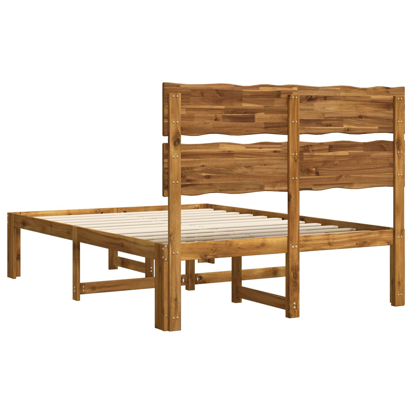 vidaXL Διπλό Κρεβάτι με Κεφαλάρι ROSTOCK Φυσικό 120 x 200 cm