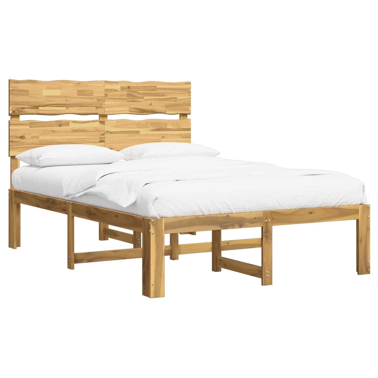 vidaXL Διπλό Κρεβάτι με Κεφαλάρι ROSTOCK Λευκό 120 x 200 cm