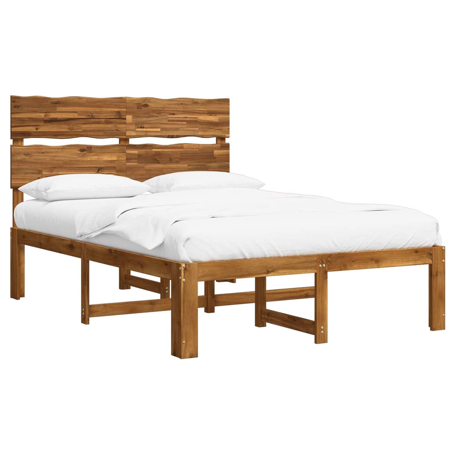 vidaXL Διπλό Κρεβάτι με Κεφαλάρι ROSTOCK Φυσικό 140 x 200 cm