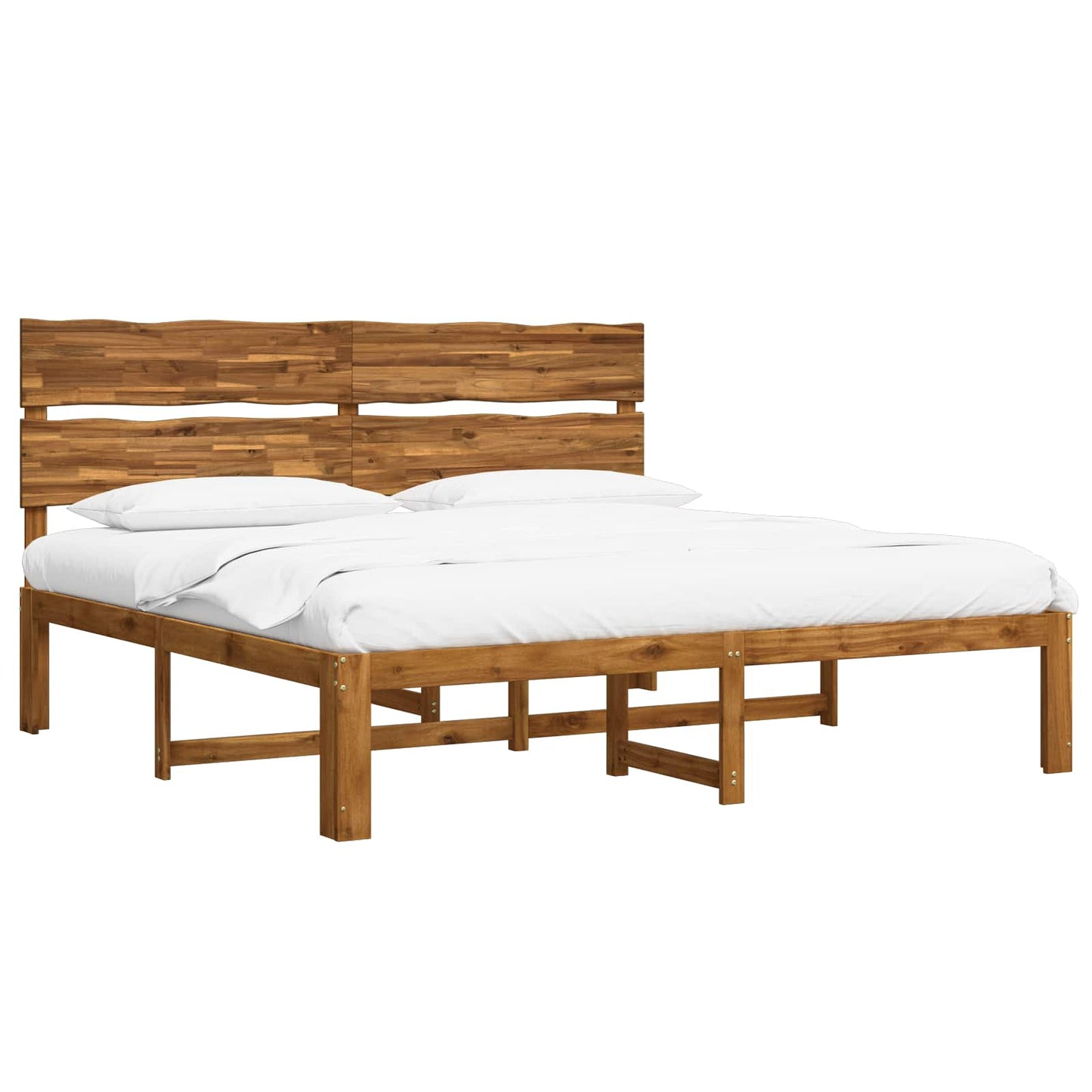 vidaXL Διπλό Κρεβάτι με Κεφαλάρι ROSTOCK Φυσικό 193 x 203 cm