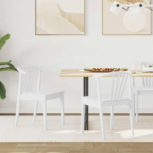 vidaXL Καρέκλα τραπεζαρίας 2 pcs Λευκό Καθαρό Καουτσούκ