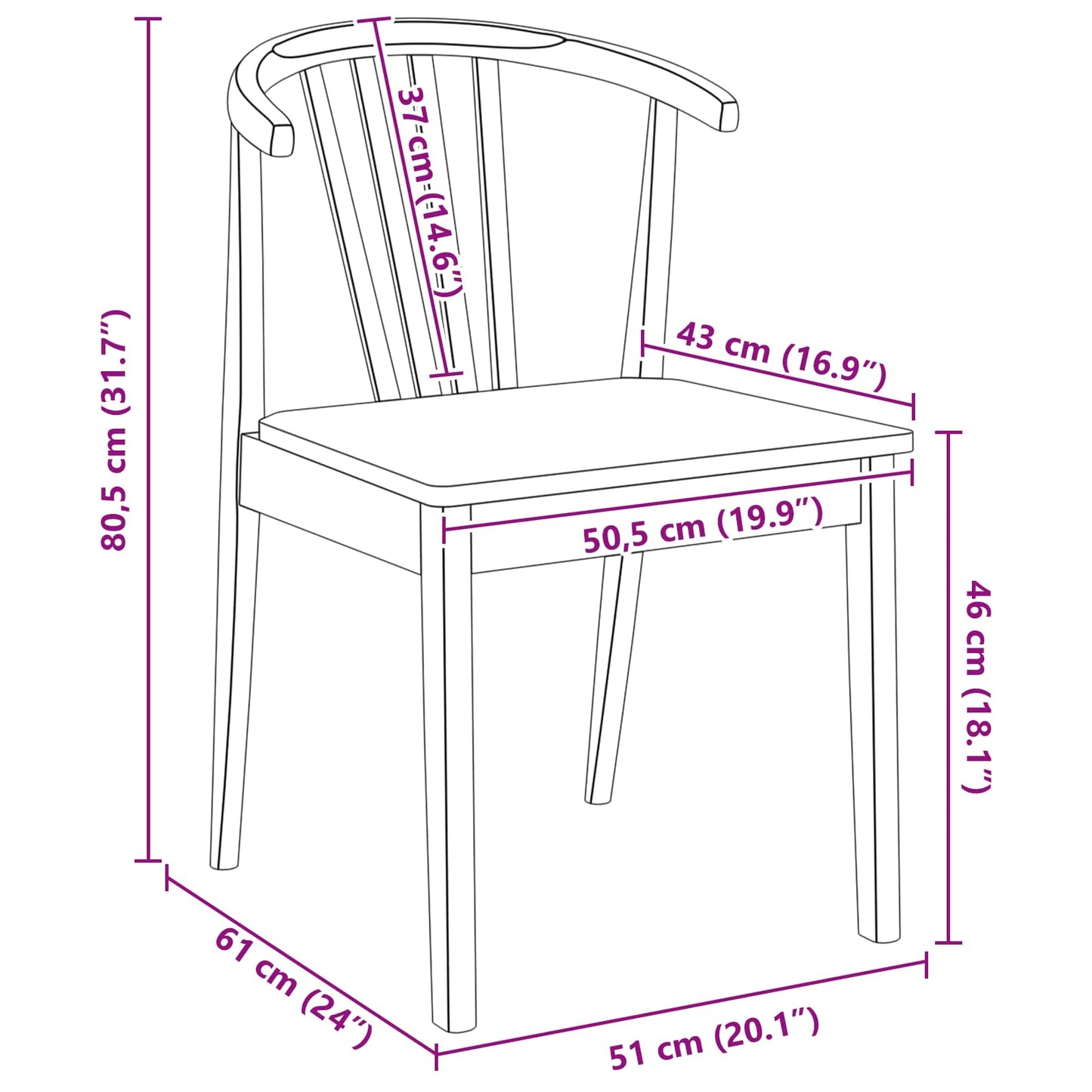 vidaXL Καρέκλα τραπεζαρίας 2 pcs Λευκό Καθαρό Καουτσούκ