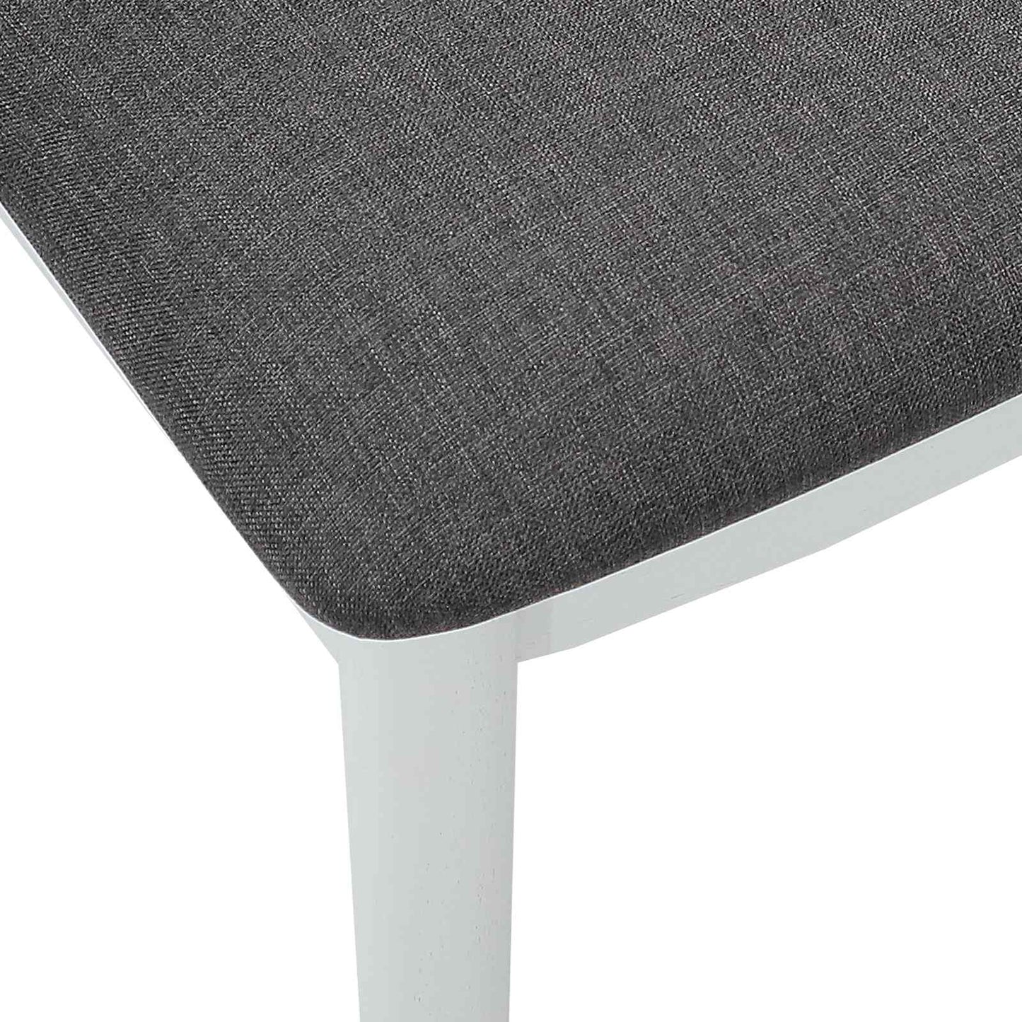 vidaXL Καρέκλα τραπεζαρίας 2 pcs Λευκό και Γκρι Στερεό Ξύλο Ραβέντι