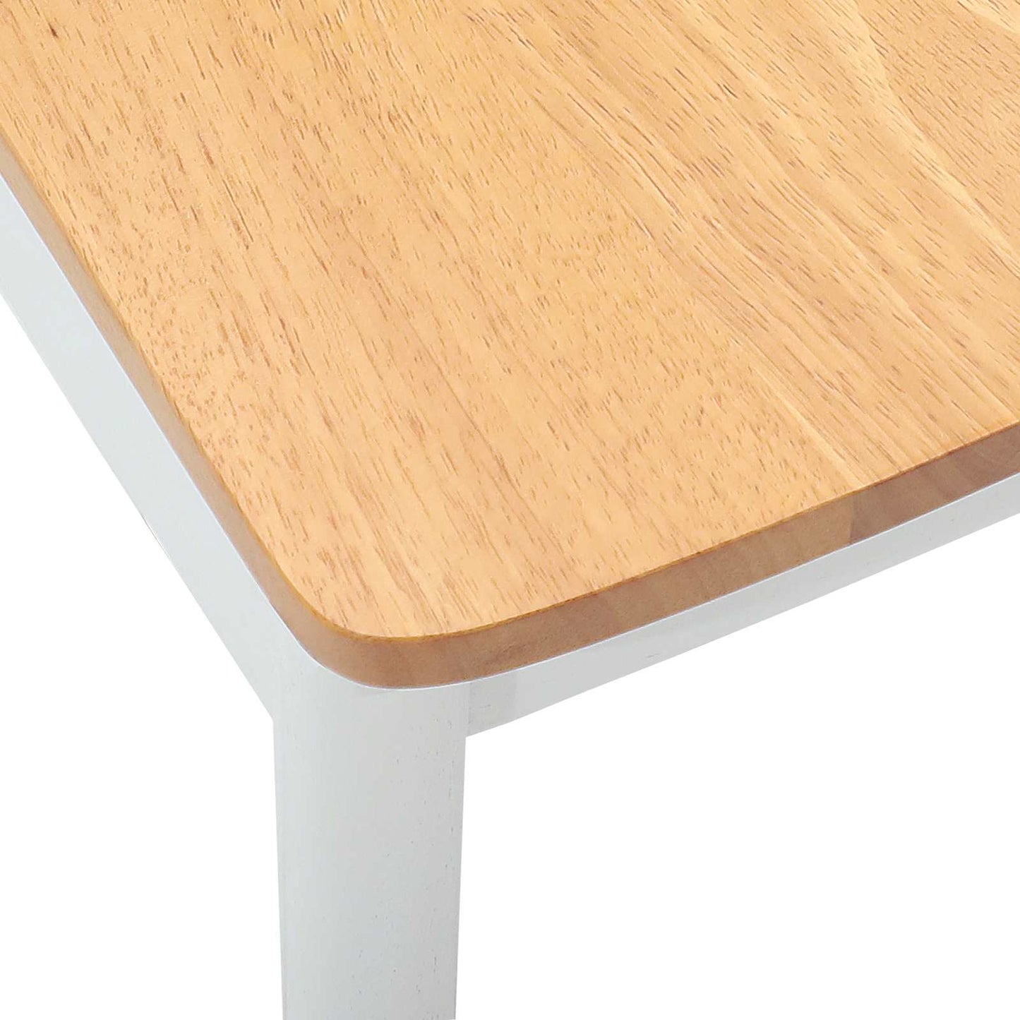 vidaXL Καρέκλα τραπεζαρίας 2 pcs Λευκό και Φυσικό Στερεό Ξύλο Ραβέντι