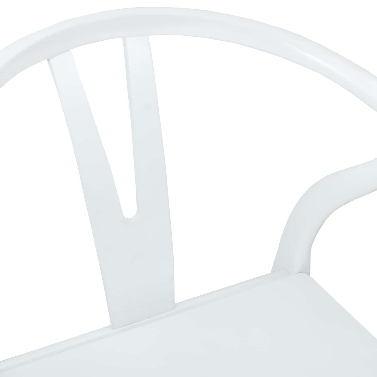 vidaXL Καρέκλα τραπεζαρίας 2 pcs Λευκό και Λευκό Στερεό Ξύλο Ραβέντι