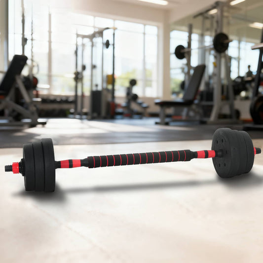 vidaXL Σετ Αλτήρα 2 σε 1 Μαύρο και Κόκκινο 121 x 19,5 x 19,5 cm