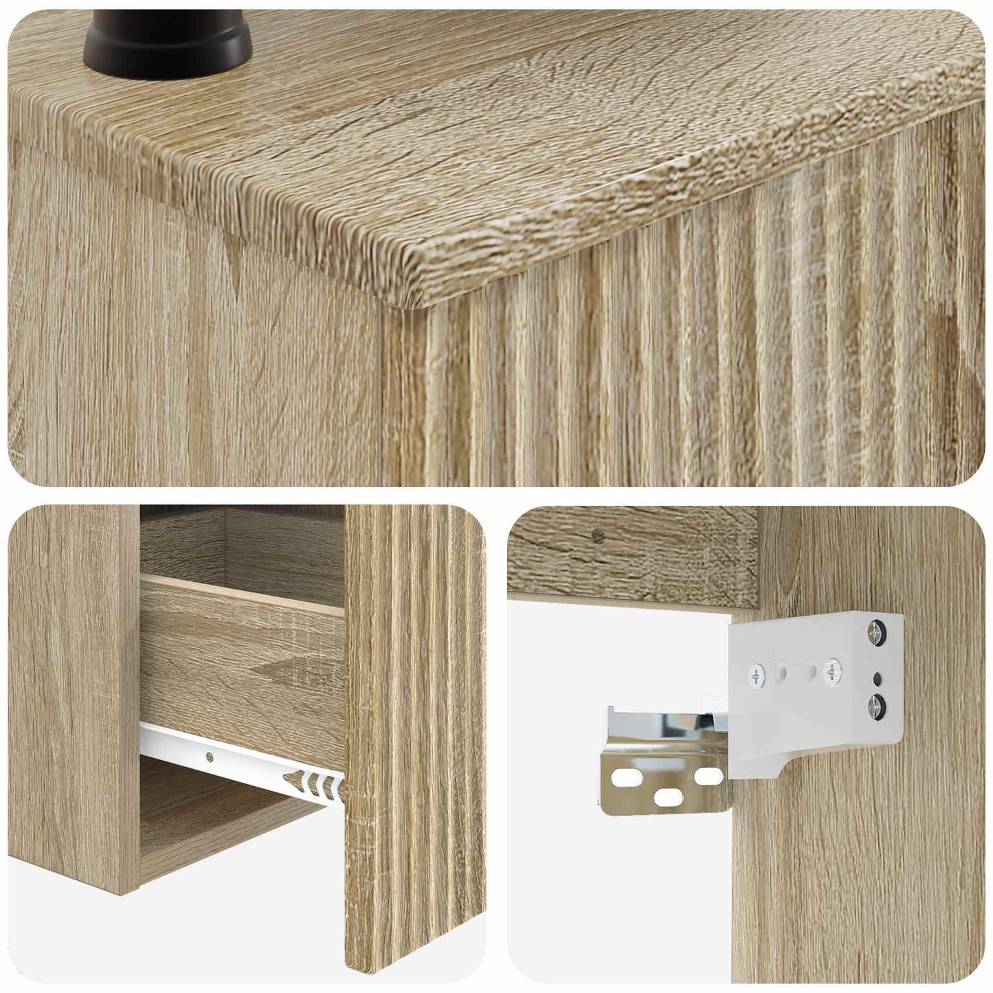 vidaXL Σετ Ντουλαπιών Μπάνιου 3 τμχ. Sonoma Δρυς 53 x 35 x 39 εκ