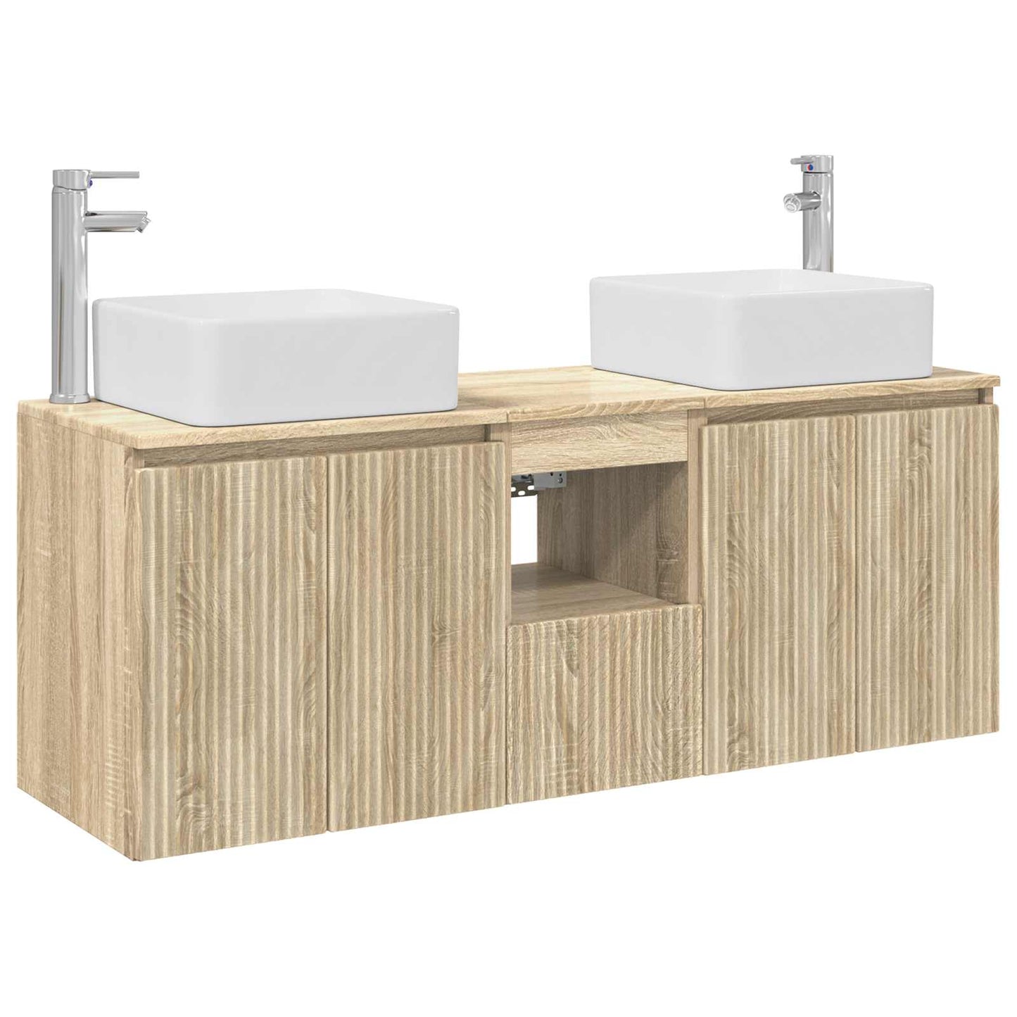 vidaXL Σετ Ντουλαπιών Μπάνιου 3 τμχ. Sonoma Δρυς 135 x 35 x 80 εκ.
