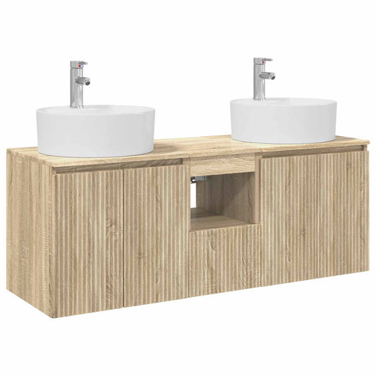 vidaXL Σετ Ντουλαπιών Μπάνιου 3 τμχ. Sonoma Δρυς 49,5 x 44,5 x 65 εκ