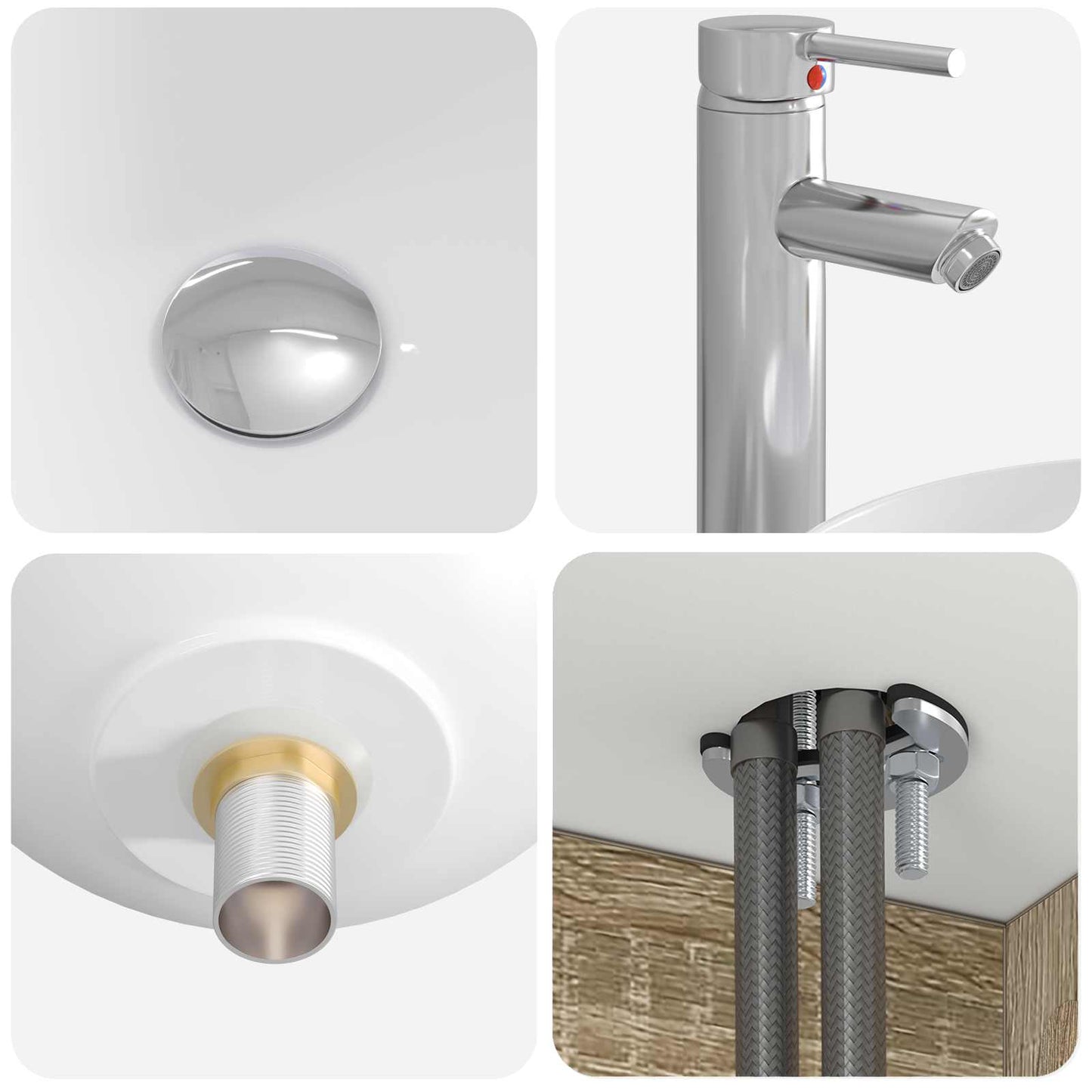 vidaXL Σετ Ντουλαπιών Μπάνιου 3 τμχ. Sonoma Δρυς 49,5 x 44,5 x 65 εκ