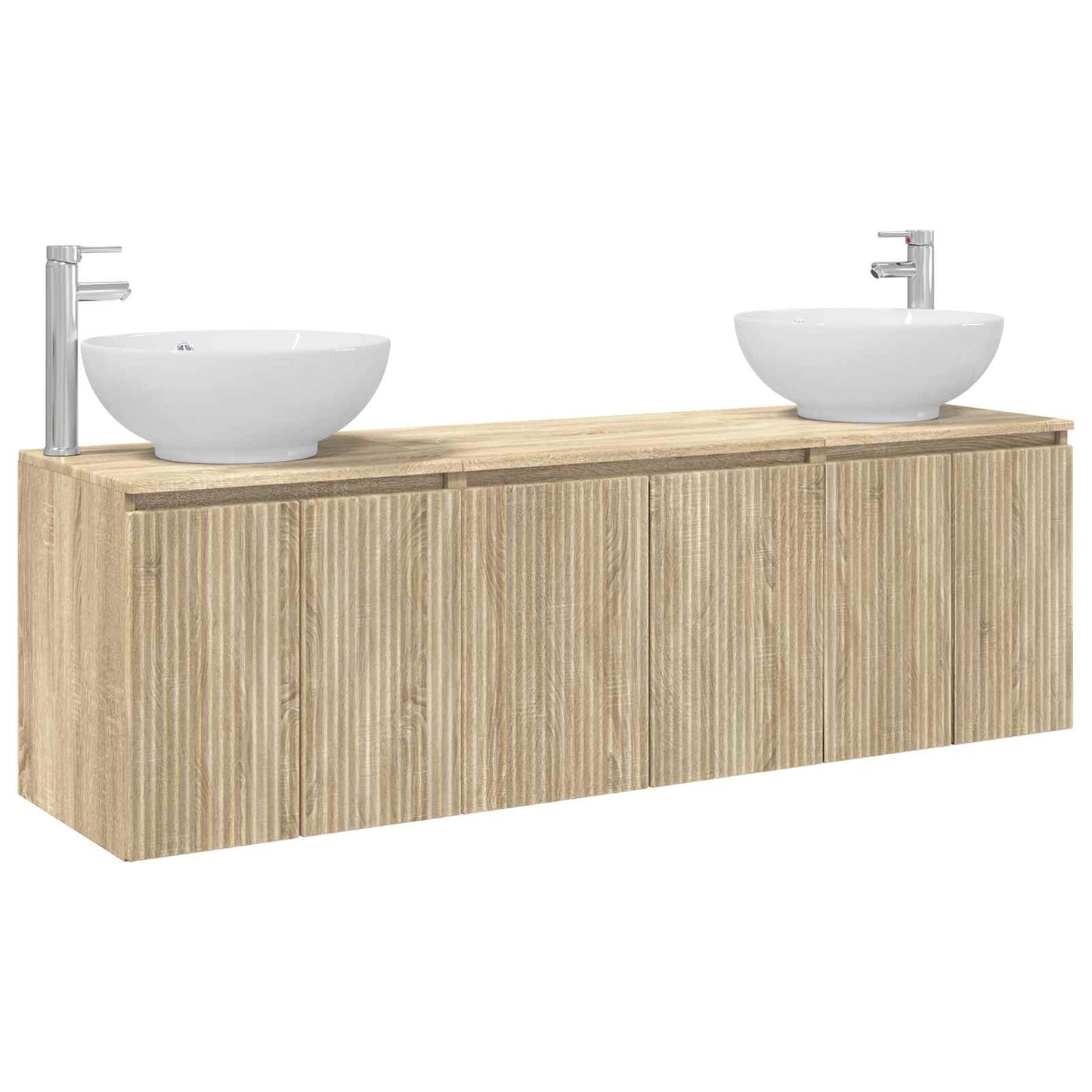 vidaXL Σετ Ντουλαπιών Μπάνιου 3 τμχ. Sonoma Δρυς 49,5 x 44,5 x 65 εκ