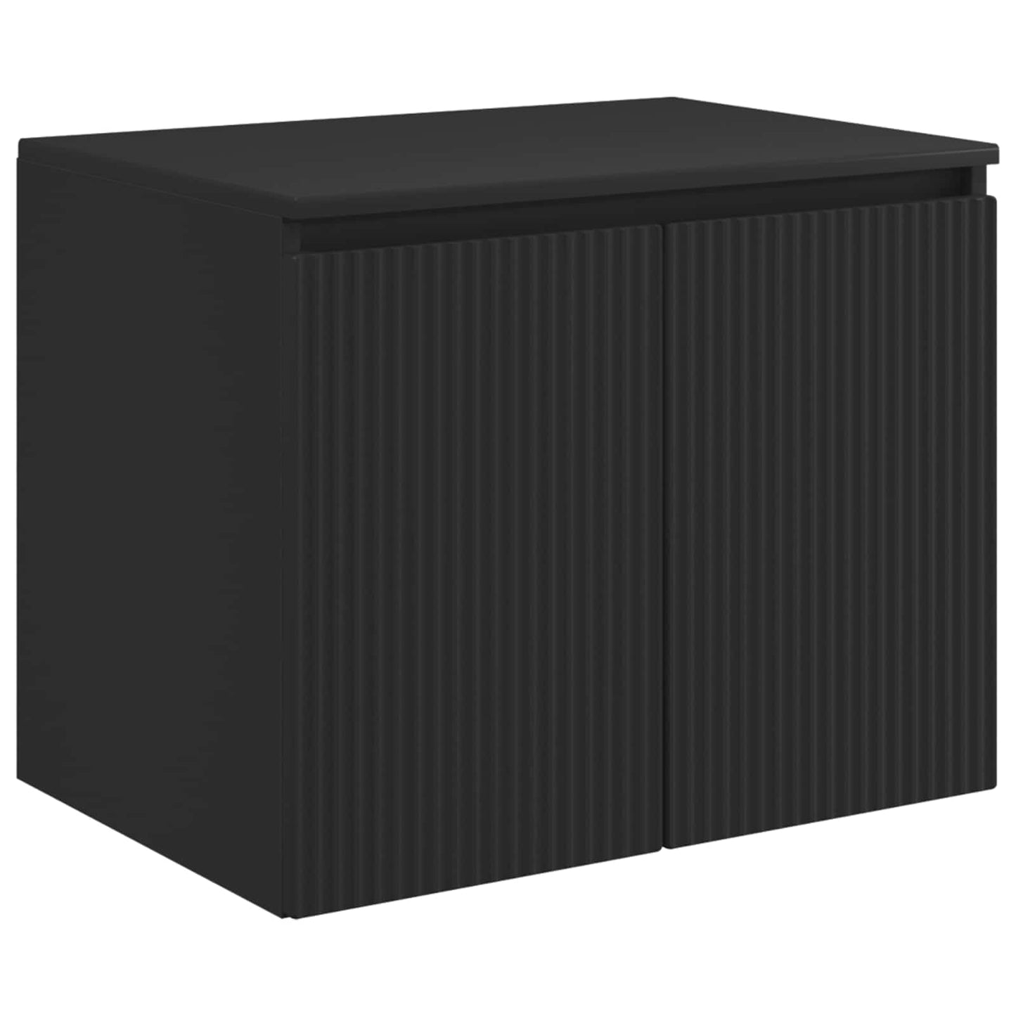 vidaXL Σετ Ντουλαπιών Μπάνιου 3 τμχ. Μαύρο 49,5 x 44,5 x 66 εκ