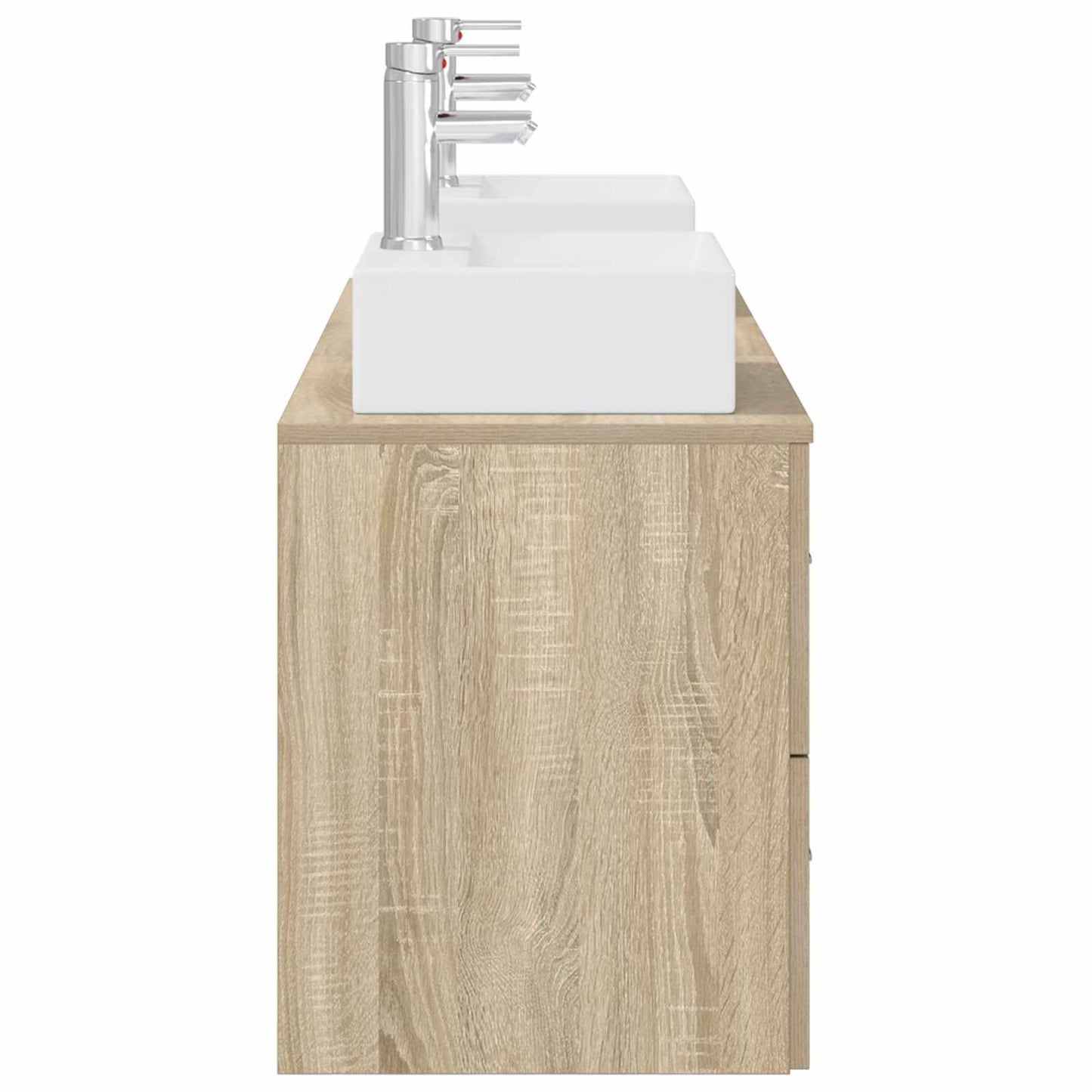 vidaXL Σετ Ντουλαπιών Μπάνιου 3 τμχ. Sonoma Δρυς 129 x 41 x 79,5 εκ.