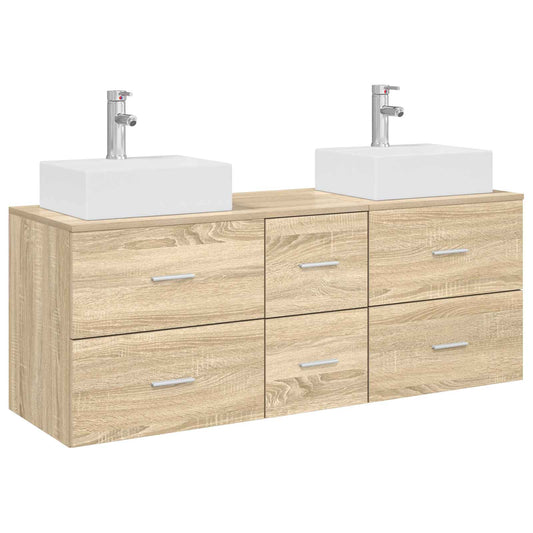 vidaXL Σετ Ντουλαπιών Μπάνιου 3 τμχ. Sonoma Δρυς 49,5 x 41 x 62,5 εκ