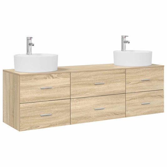 vidaXL Σετ Ντουλαπιών Μπάνιου 3 τμχ. Sonoma Δρυς 62,5 x 44,5 x 50 εκ.