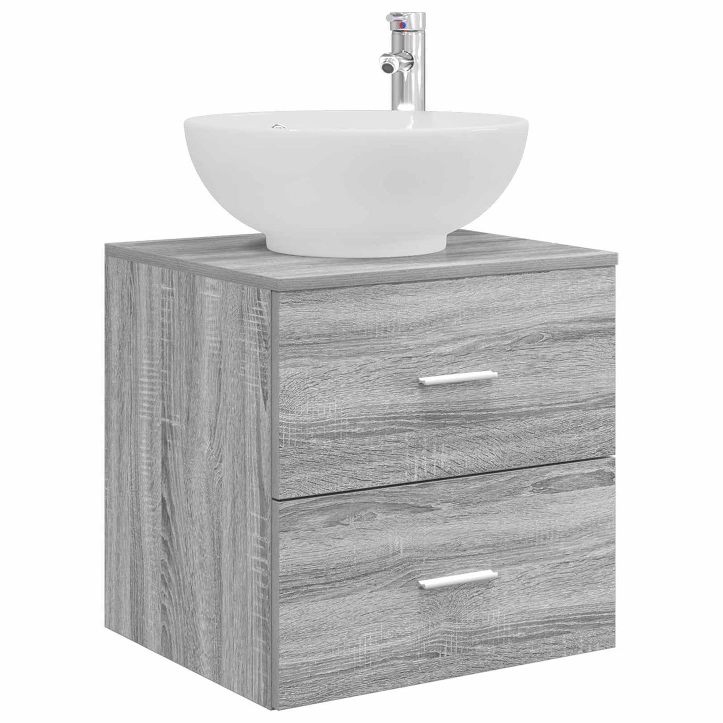 vidaXL Σετ Επίπλων Μπάνιου 3 τμχ. Γκρι Sonoma 49,5 x 44,5 x 65 εκ