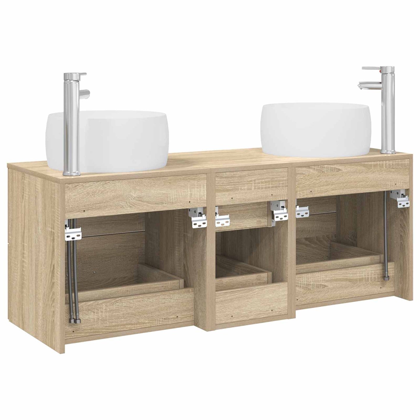 vidaXL Σετ Επίπλων Μπάνιου 3 τμχ. Sonoma Δρυς 49,5 x 44,5 x 66 εκ
