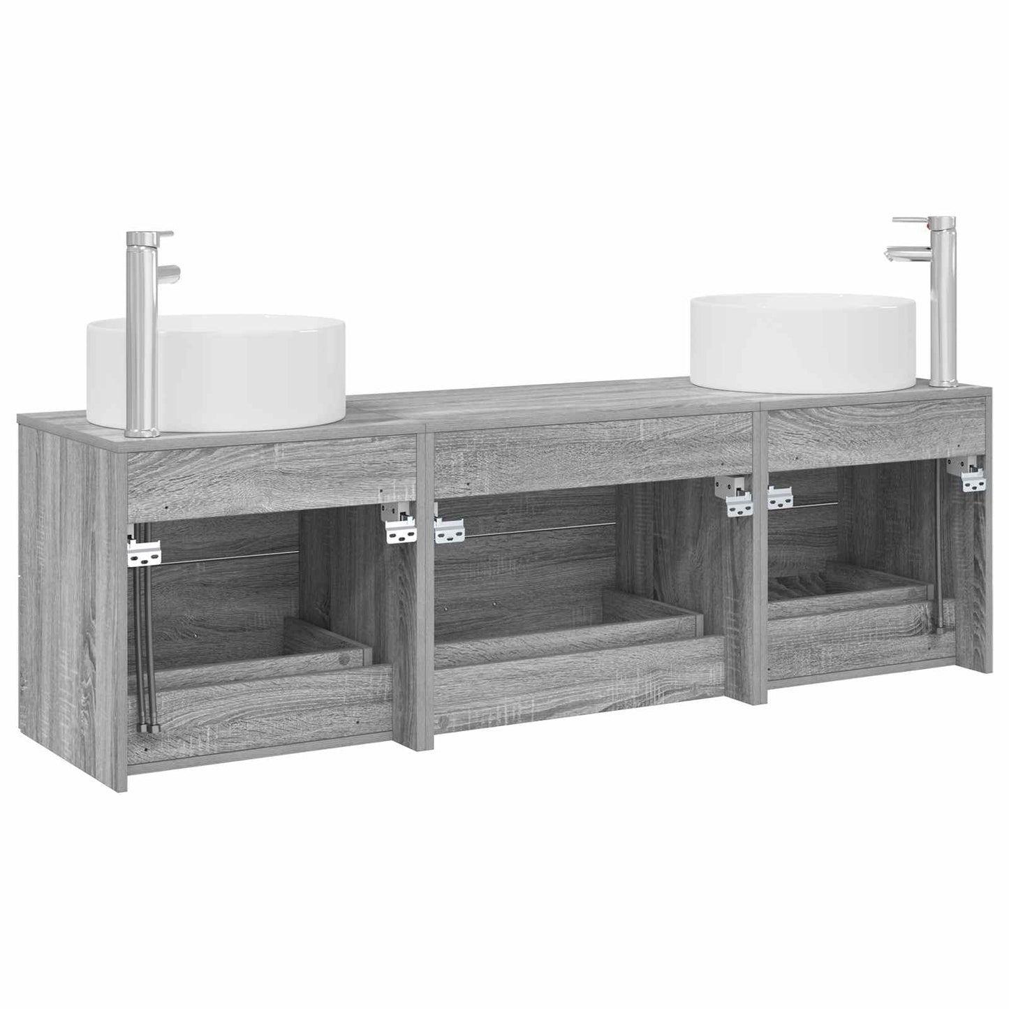 vidaXL Σετ Επίπλων Μπάνιου 3 τμχ. Γκρι Sonoma 49,5 x 44,5 x 65,5 εκ