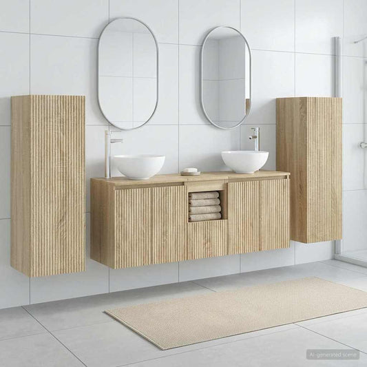 vidaXL Σετ Επίπλων Μπάνιου 5 τμχ. Sonoma Δρυς 33 x 34,5 x 100 εκ