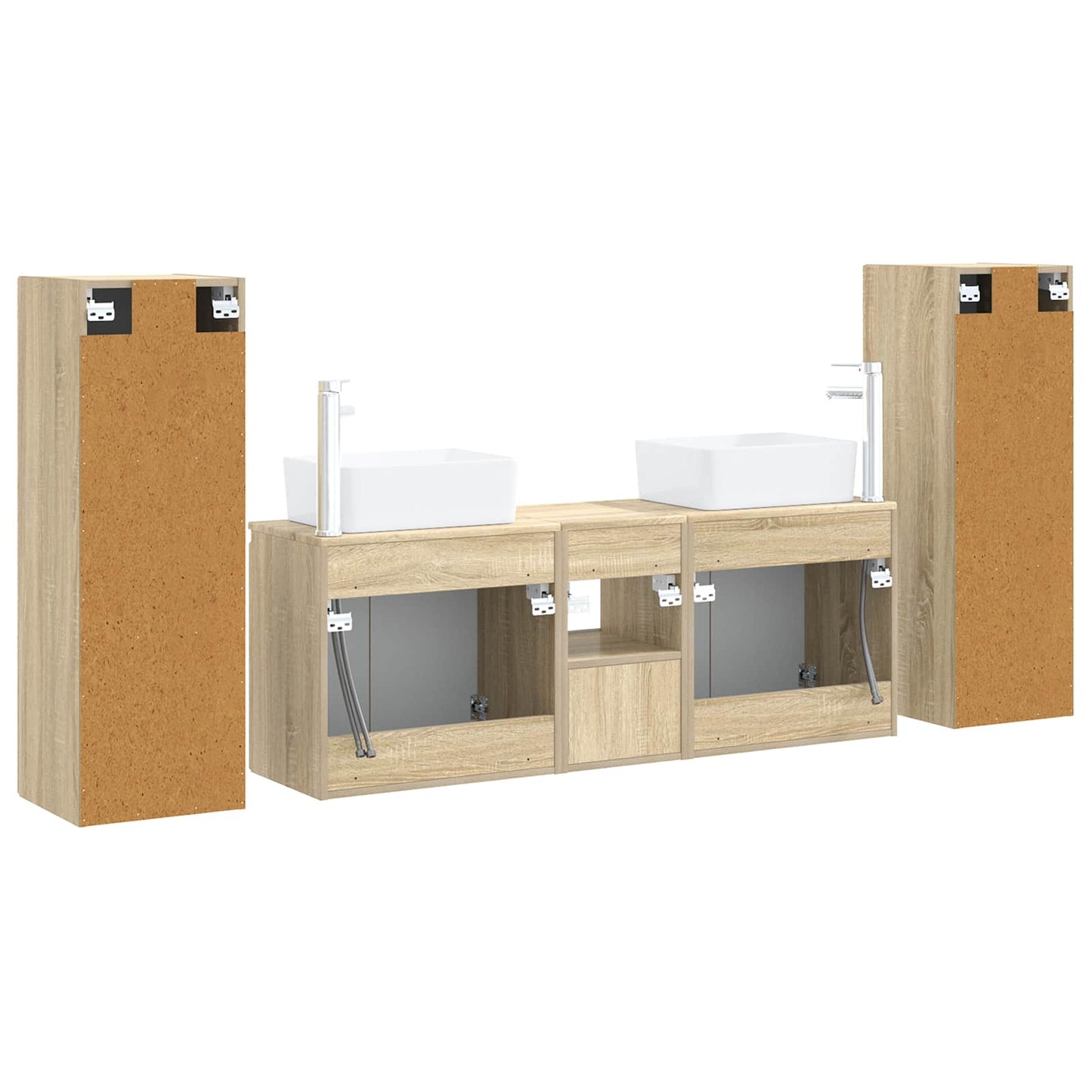 vidaXL Σετ Επίπλων Μπάνιου 5 τμχ. Sonoma Δρυς 33 x 34,5 x 100 εκ