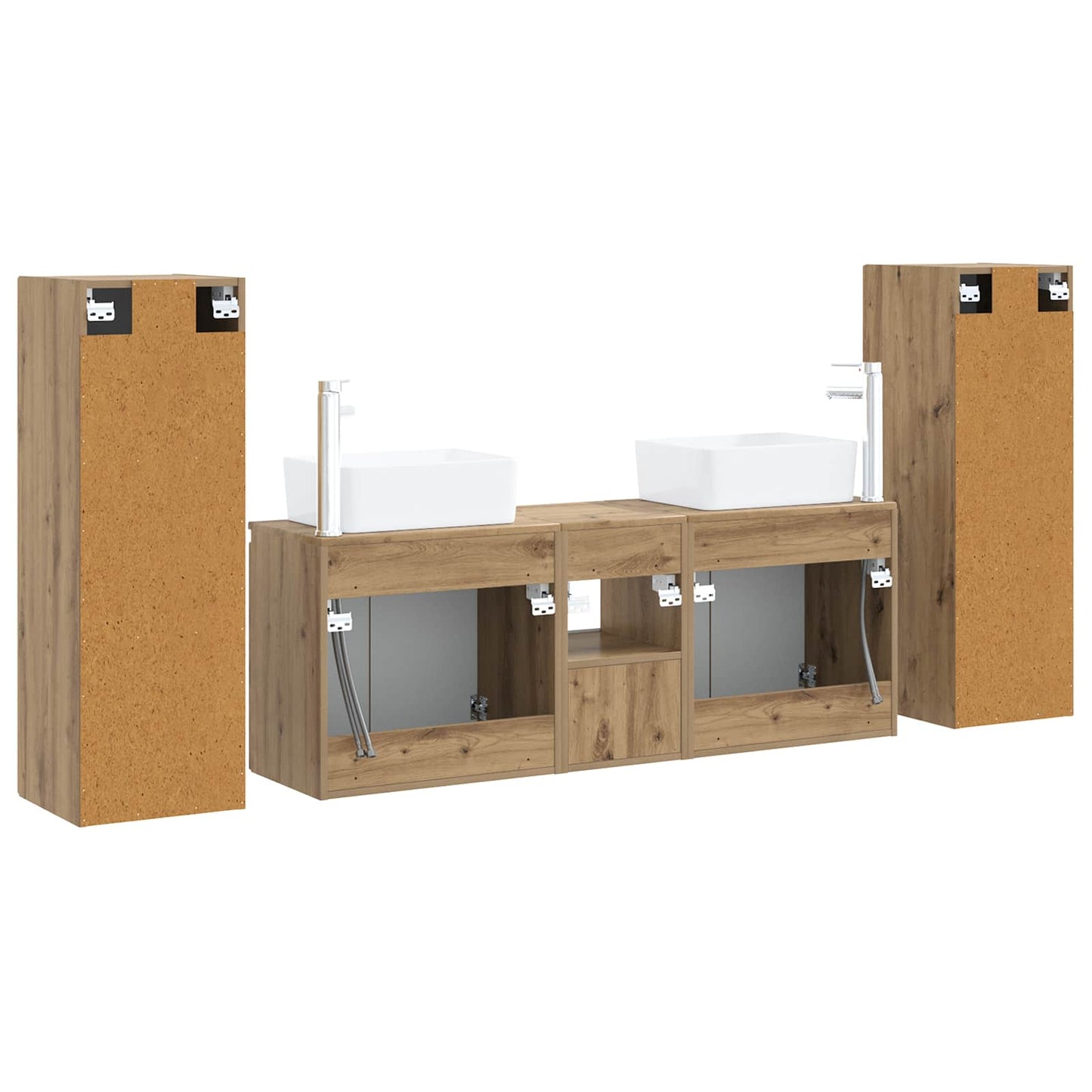 vidaXL Σετ Επίπλων Μπάνιου 5 τμχ. Artisan Δρυς 33 x 34,5 x 100 εκ