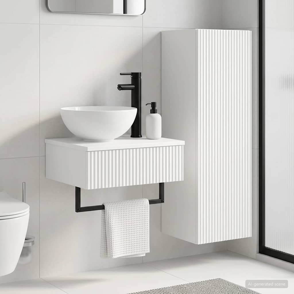 vidaXL Σετ Επίπλων Μπάνιου 2 τμχ. Λευκό 33 x 34,5 x 100 εκ