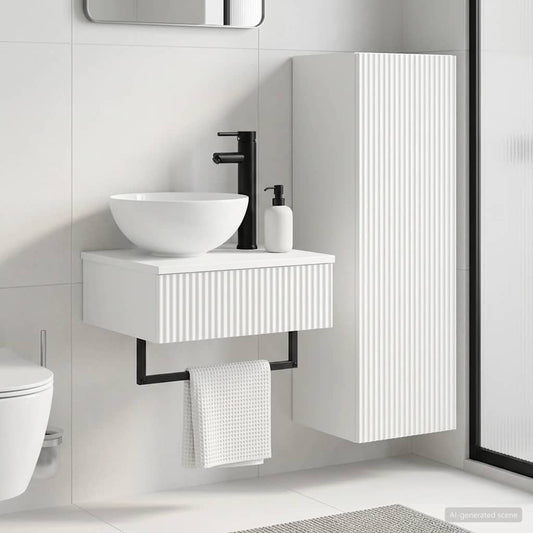 vidaXL Σετ Επίπλων Μπάνιου 2 τμχ. Λευκό 33 x 34,5 x 100 εκ