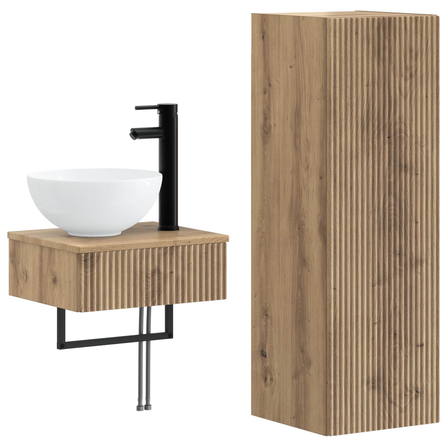 vidaXL Σετ Επίπλων Μπάνιου 2 τμχ. Artisan Δρυς 33 x 34,5 x 100 εκ