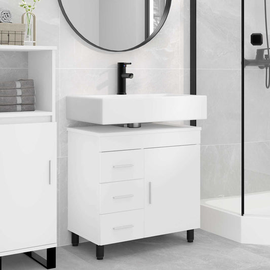 vidaXL Έπιπλο μπάνιου Λευκό 60 x 35 x 60 εκ. Επεξεργασμένο Ξύλο