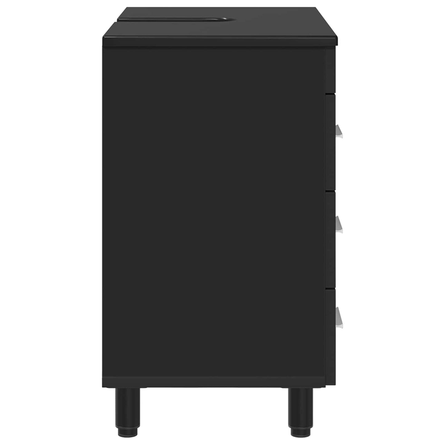 vidaXL Έπιπλο μπάνιου Μαύρο 60 x 35 x 60 εκ. Επεξεργασμένο Ξύλο