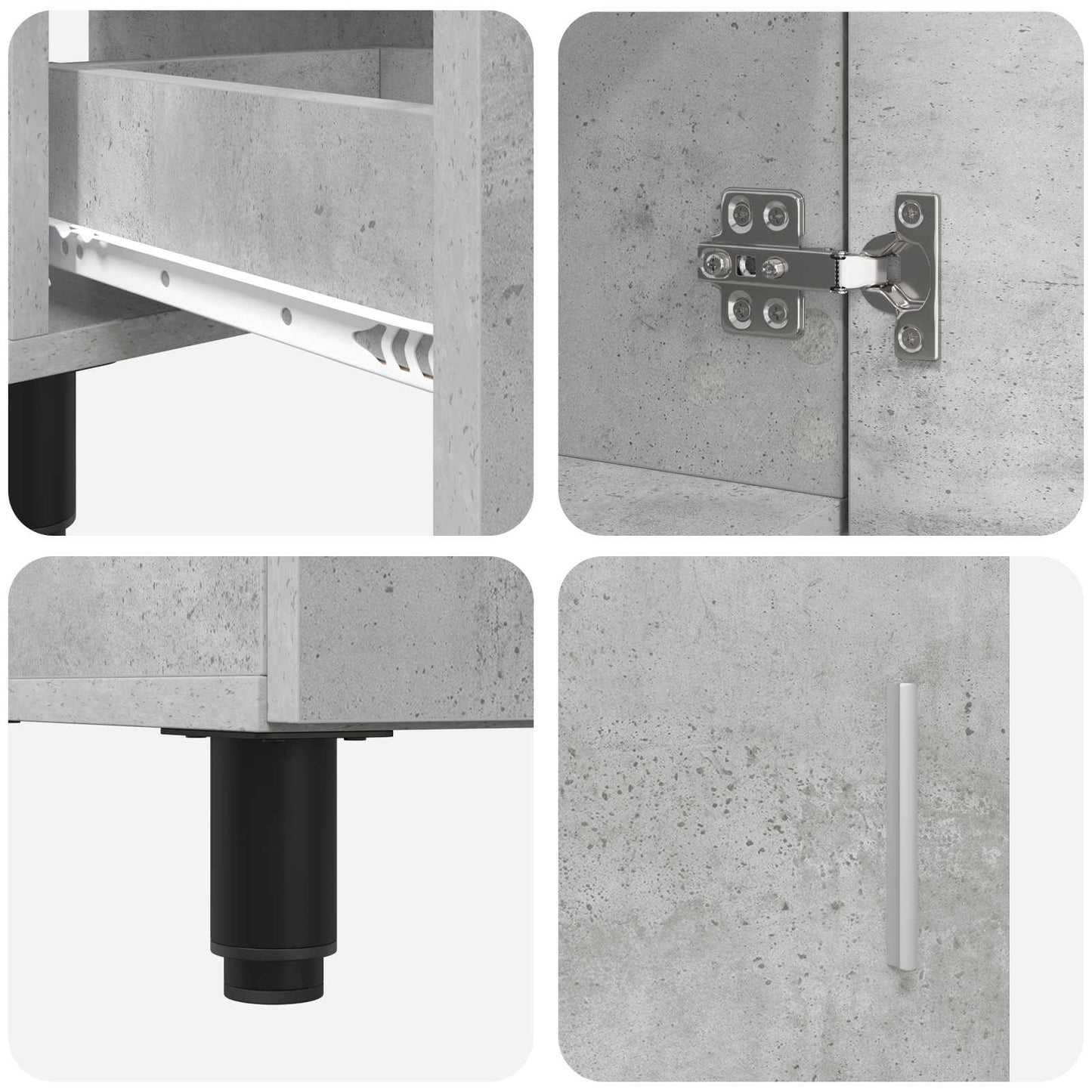 vidaXL Έπιπλο μπάνιου Γκρι Σκυροδέματος 60 x 35 x 60 εκ.