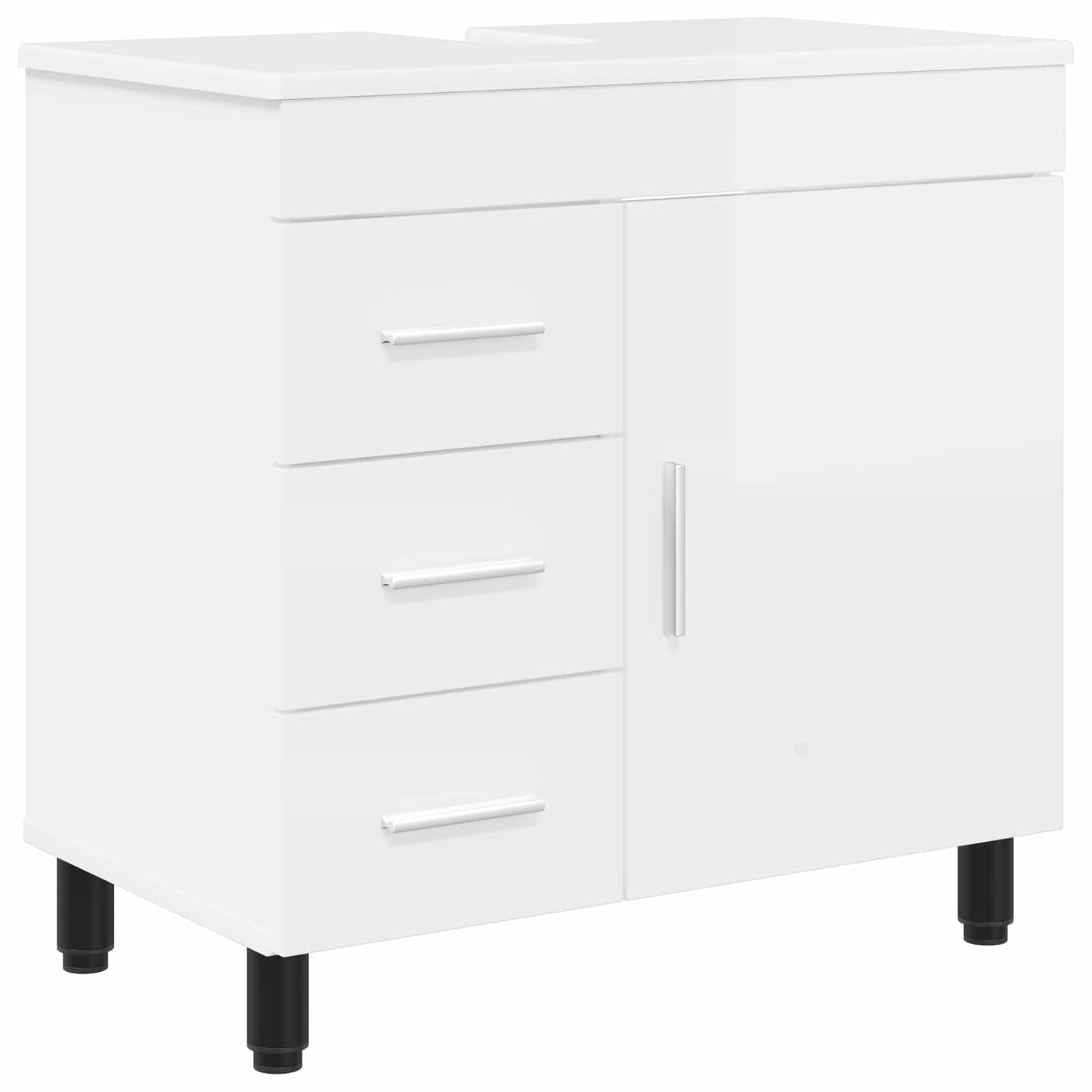 vidaXL Έπιπλο μπάνιου Γυαλιστερό Λευκό 60 x 35 x 60 εκ.