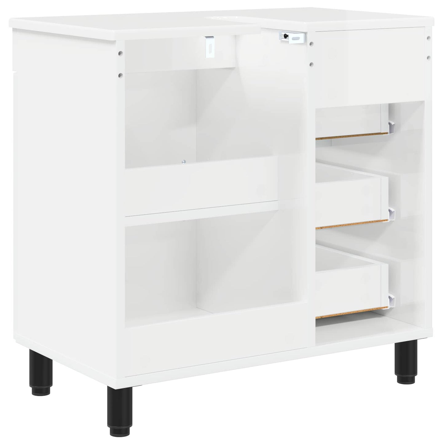 vidaXL Έπιπλο μπάνιου Γυαλιστερό Λευκό 60 x 35 x 60 εκ.