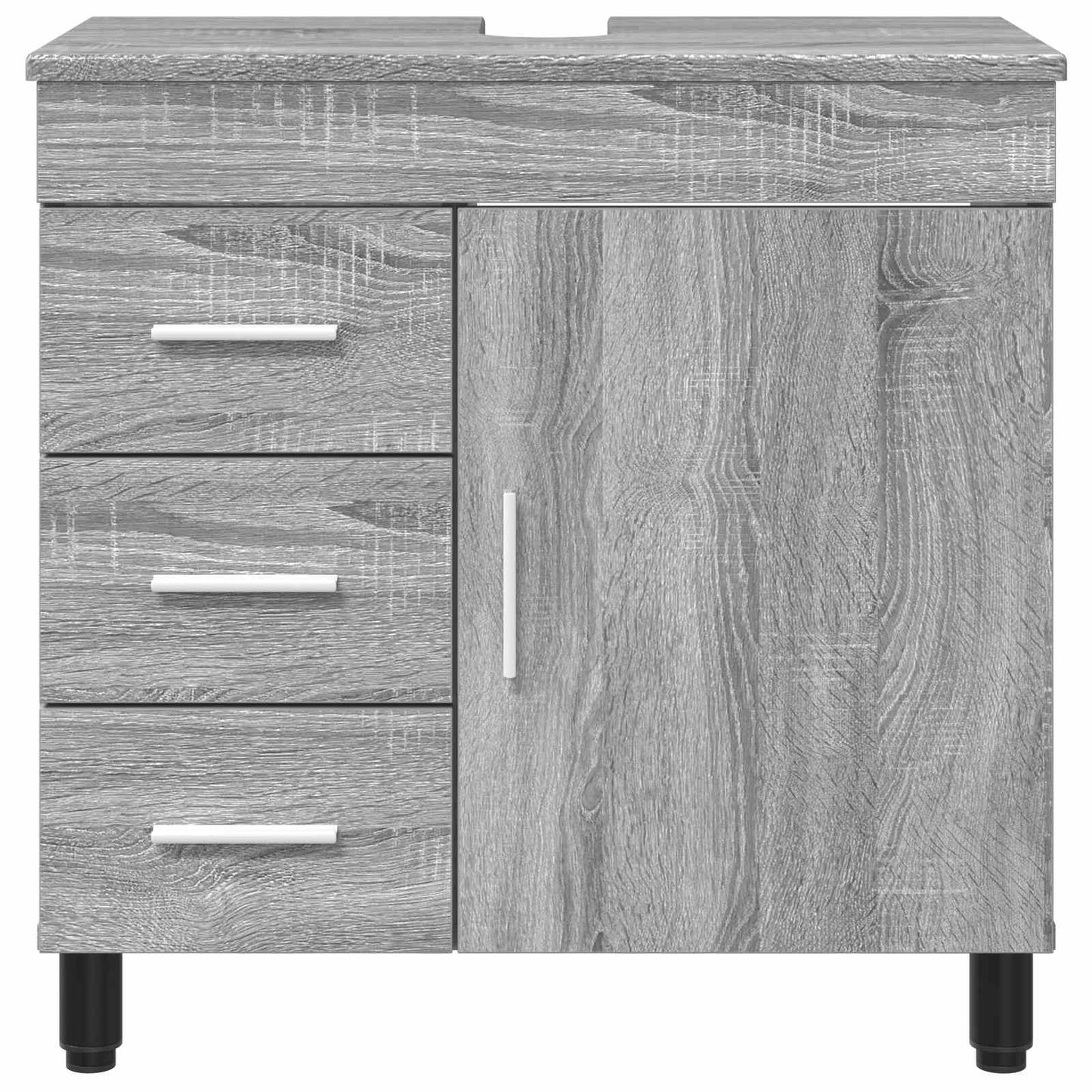vidaXL Έπιπλο μπάνιου Γκρι Sonoma 60 x 35 x 60 εκ. Επεξεργασμένο Ξύλο