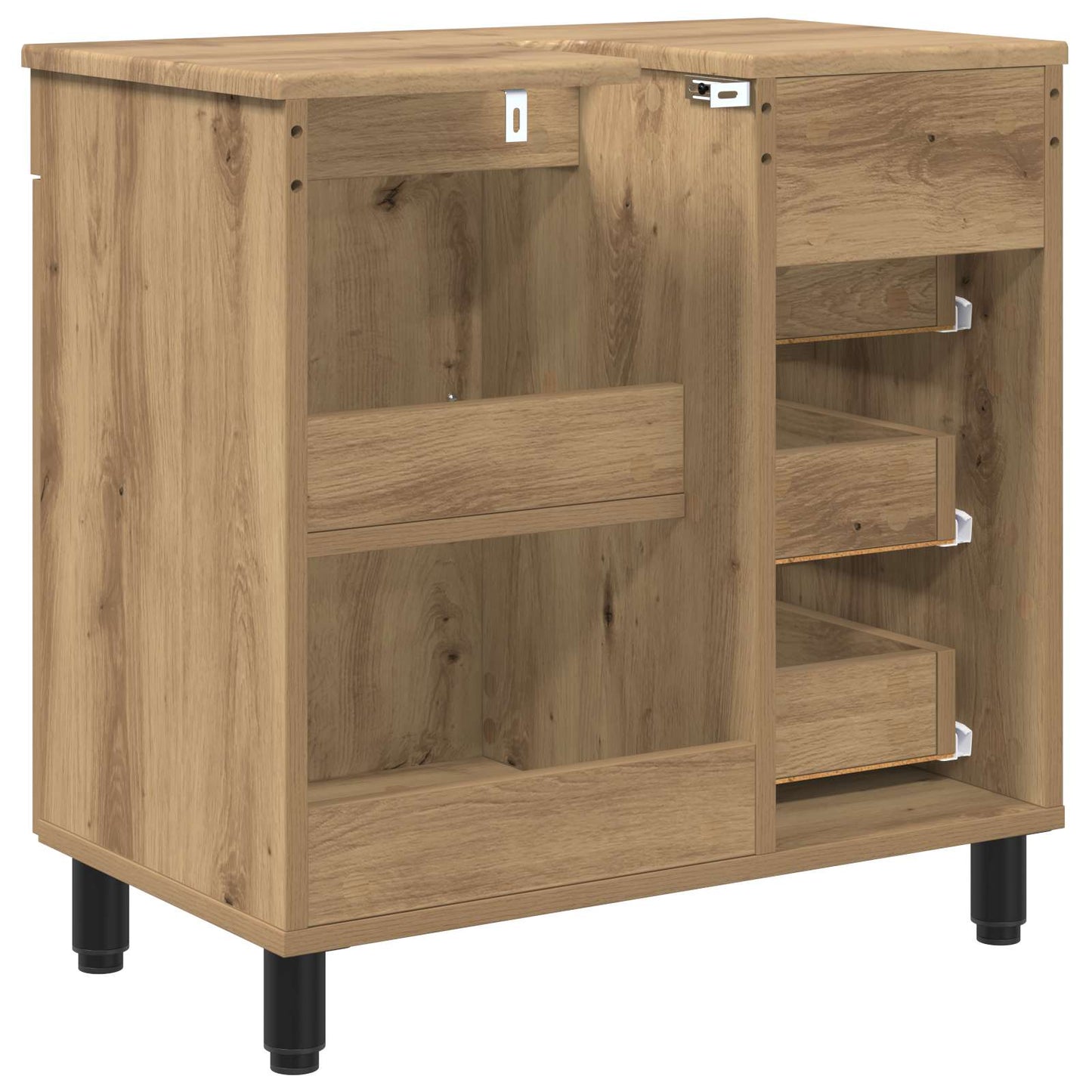 vidaXL Έπιπλο μπάνιου Artisan Δρυς 60 x 35 x 60 εκ. Επεξεργασμένο Ξύλο