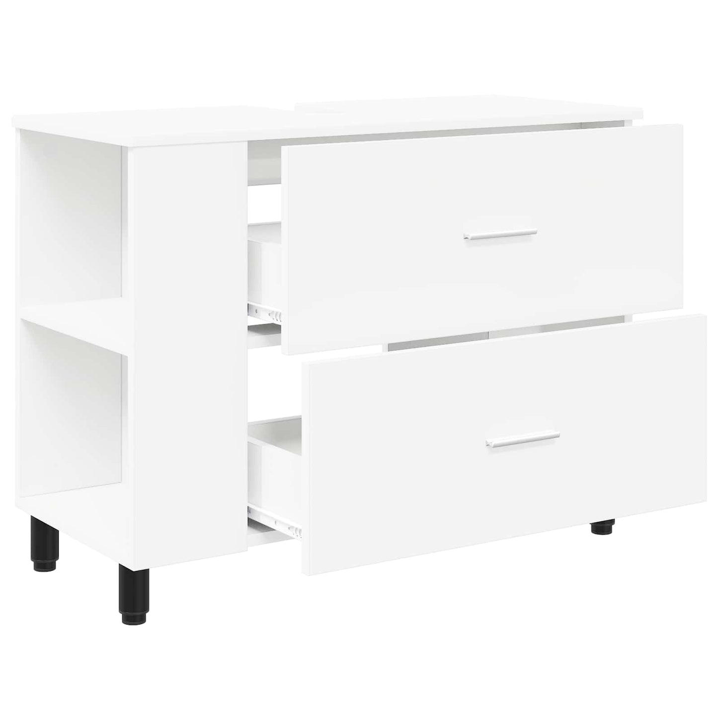 vidaXL Έπιπλο μπάνιου Λευκό 80 x 35 x 60 cm Επεξεργασμένο Ξύλο