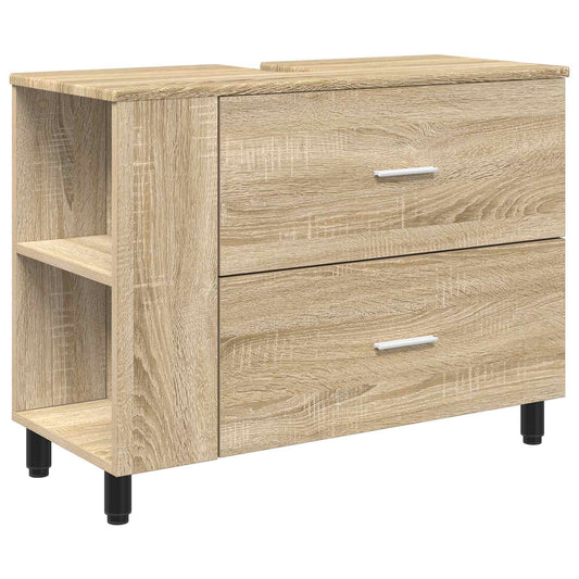 vidaXL Έπιπλο μπάνιου Sonoma Δρυς 80 x 35 x 60 cm Επεξεργασμένο Ξύλο