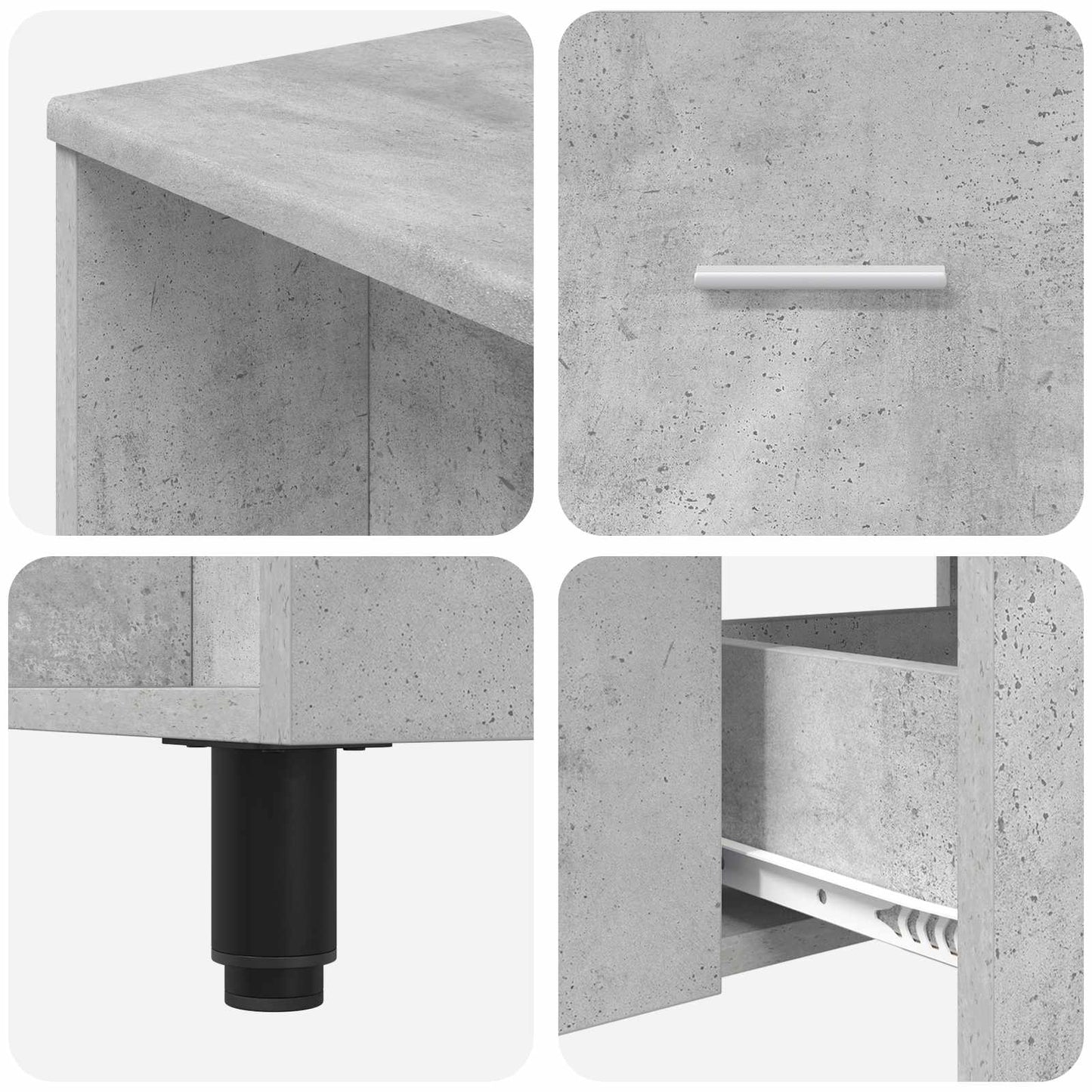 vidaXL Έπιπλο μπάνιου Γκρι Σκυροδέματος 80 x 35 x 60 cm