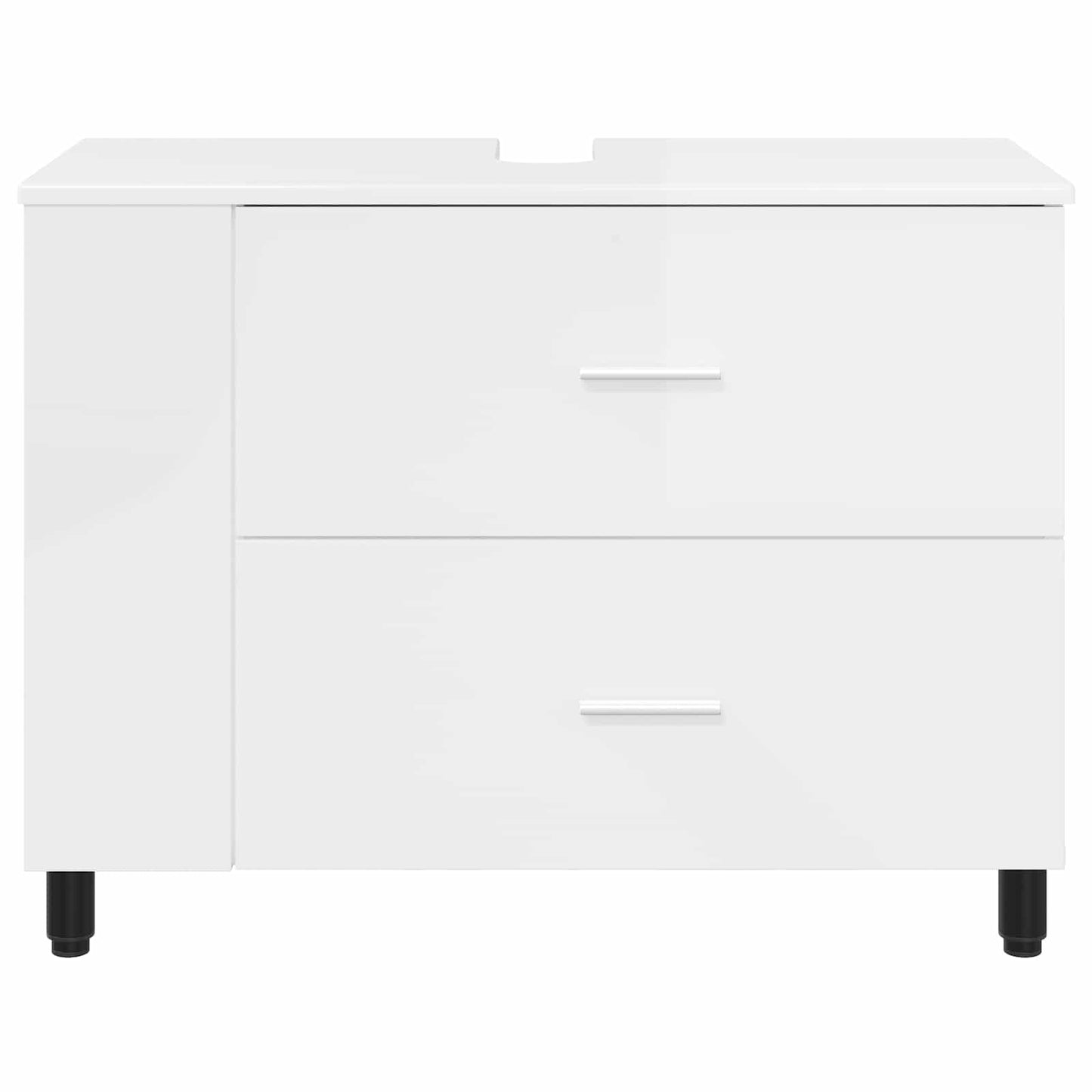 vidaXL Έπιπλο μπάνιου Γυαλιστερό Λευκό 80 x 35 x 60 cm