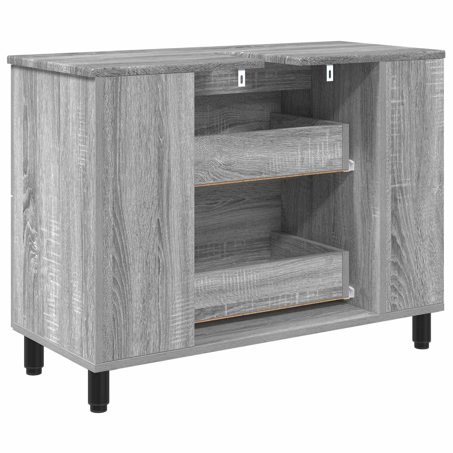 vidaXL Έπιπλο μπάνιου Γκρι Sonoma 80 x 35 x 60 cm Επεξεργασμένο Ξύλο