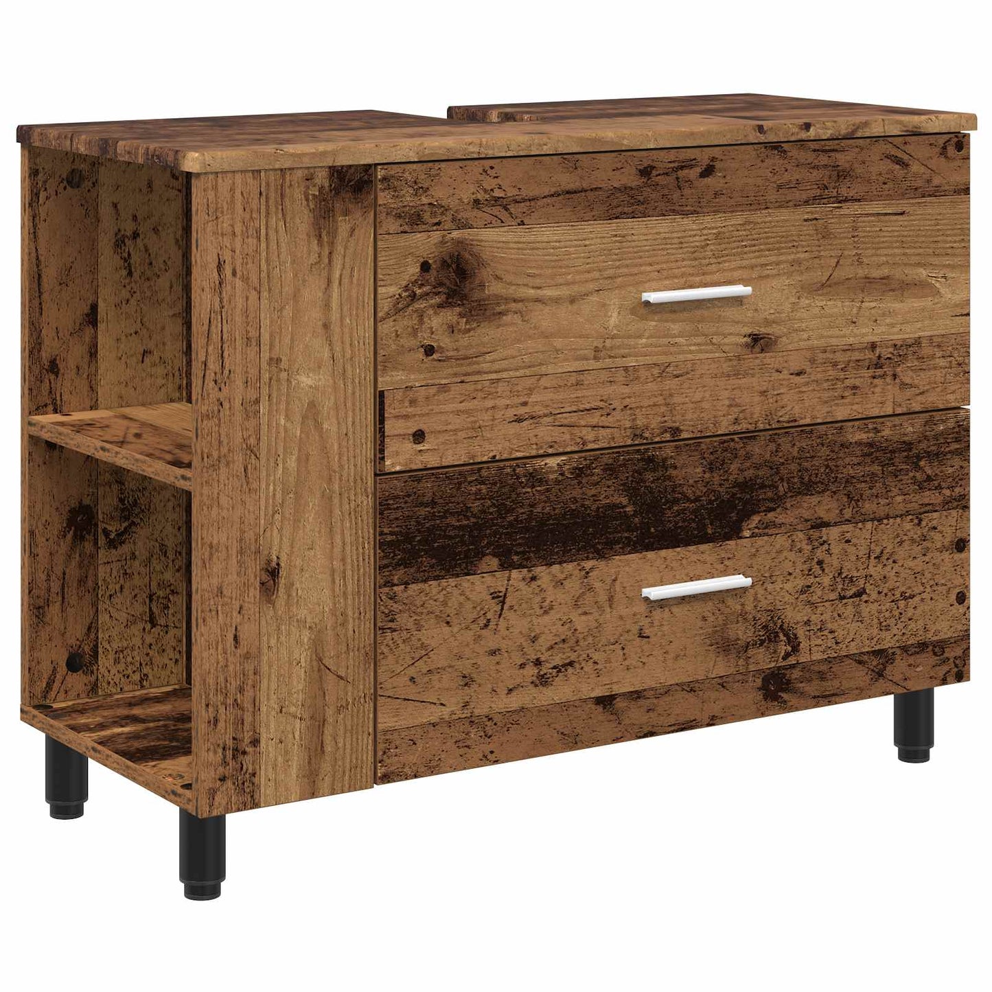 vidaXL Έπιπλο μπάνιου Παλαιωμένο ξύλο 80 x 35 x 60 cm