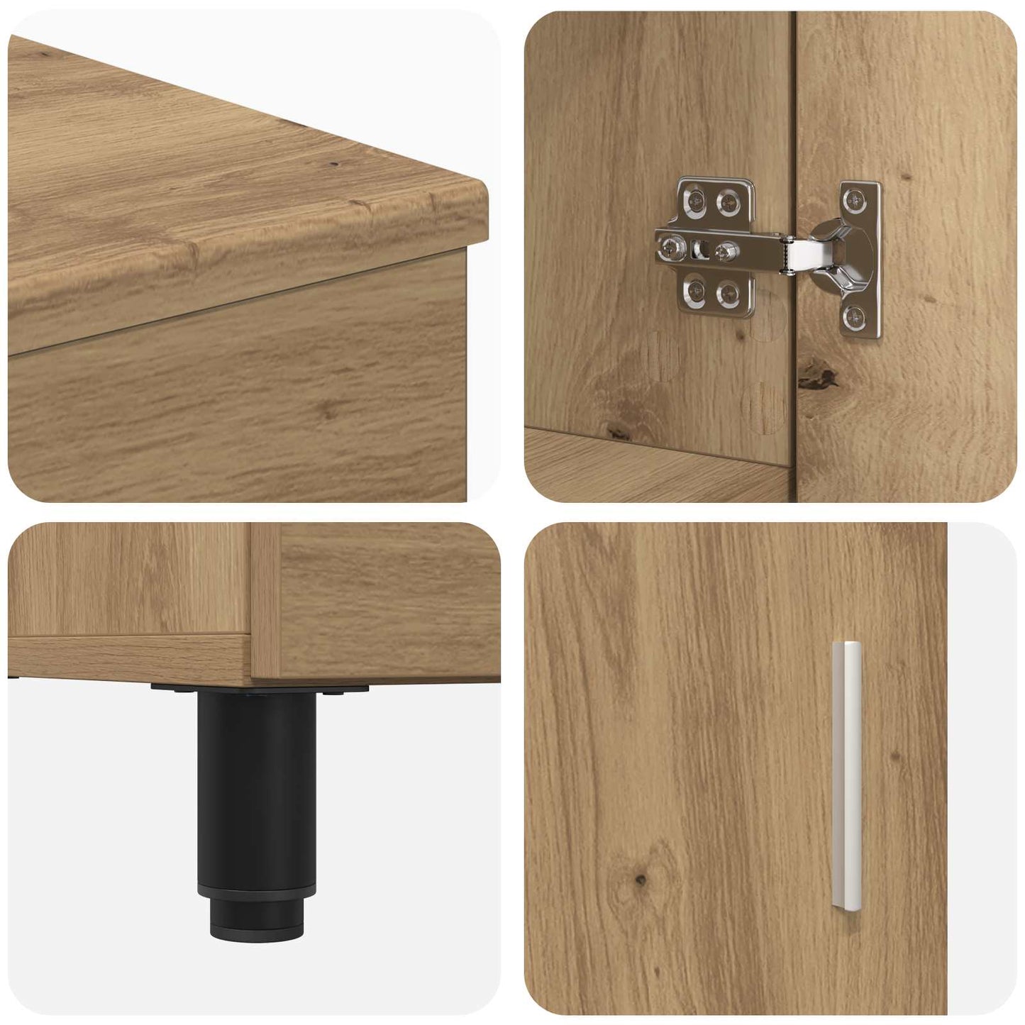 vidaXL Έπιπλο μπάνιου Artisan Δρυς 60 x 35 x 60 εκ. Επεξεργασμένο Ξύλο