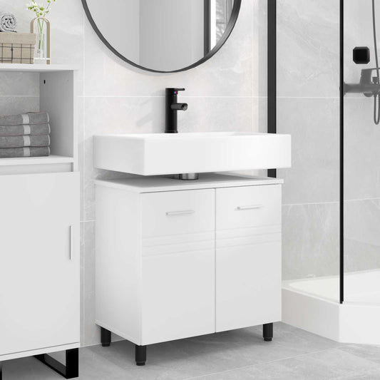 vidaXL Έπιπλο μπάνιου Λευκό 60 x 35 x 60 εκ. Επεξεργασμένο Ξύλο