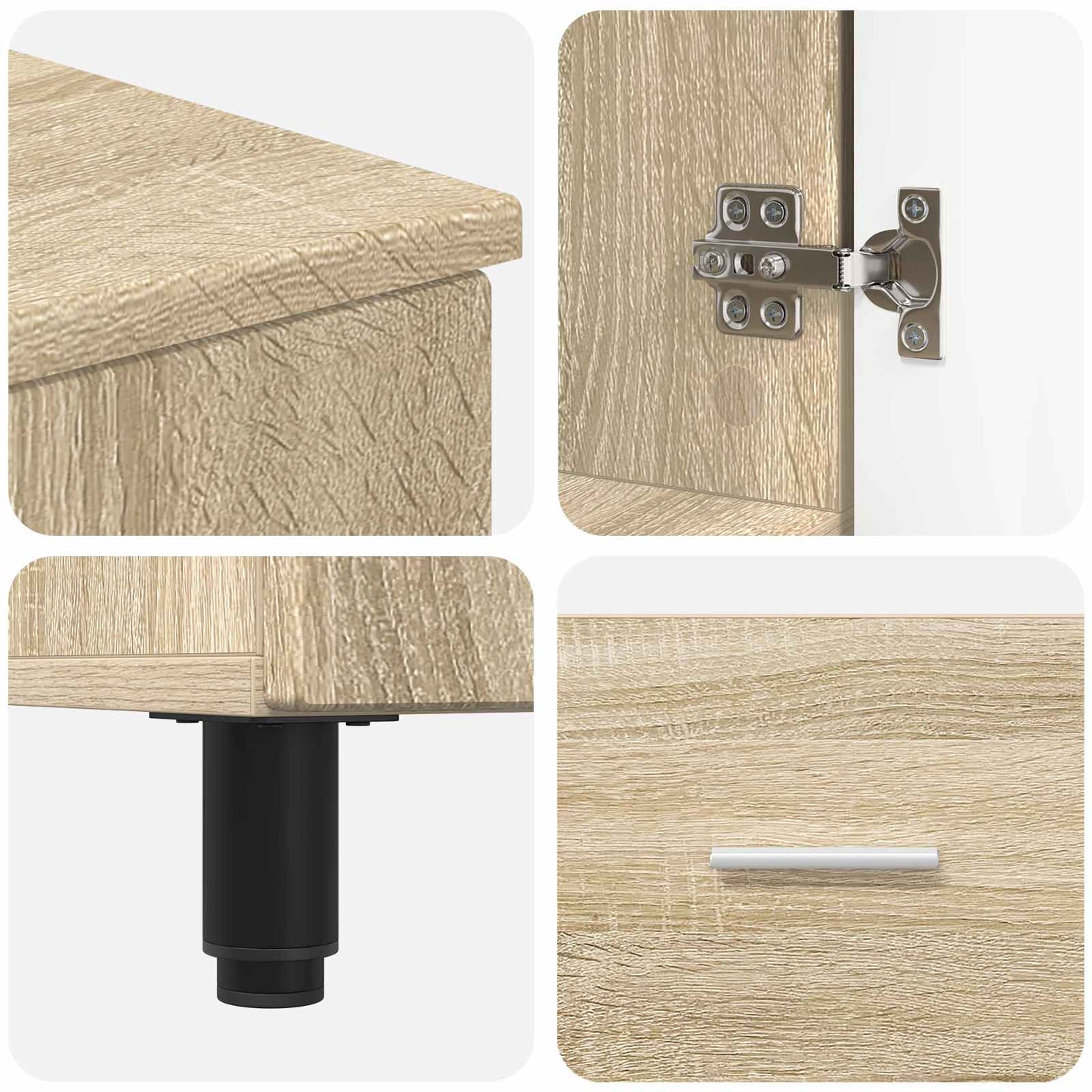 vidaXL Έπιπλο μπάνιου Sonoma Δρυς 60 x 35 x 60 εκ. Επεξεργασμένο Ξύλο