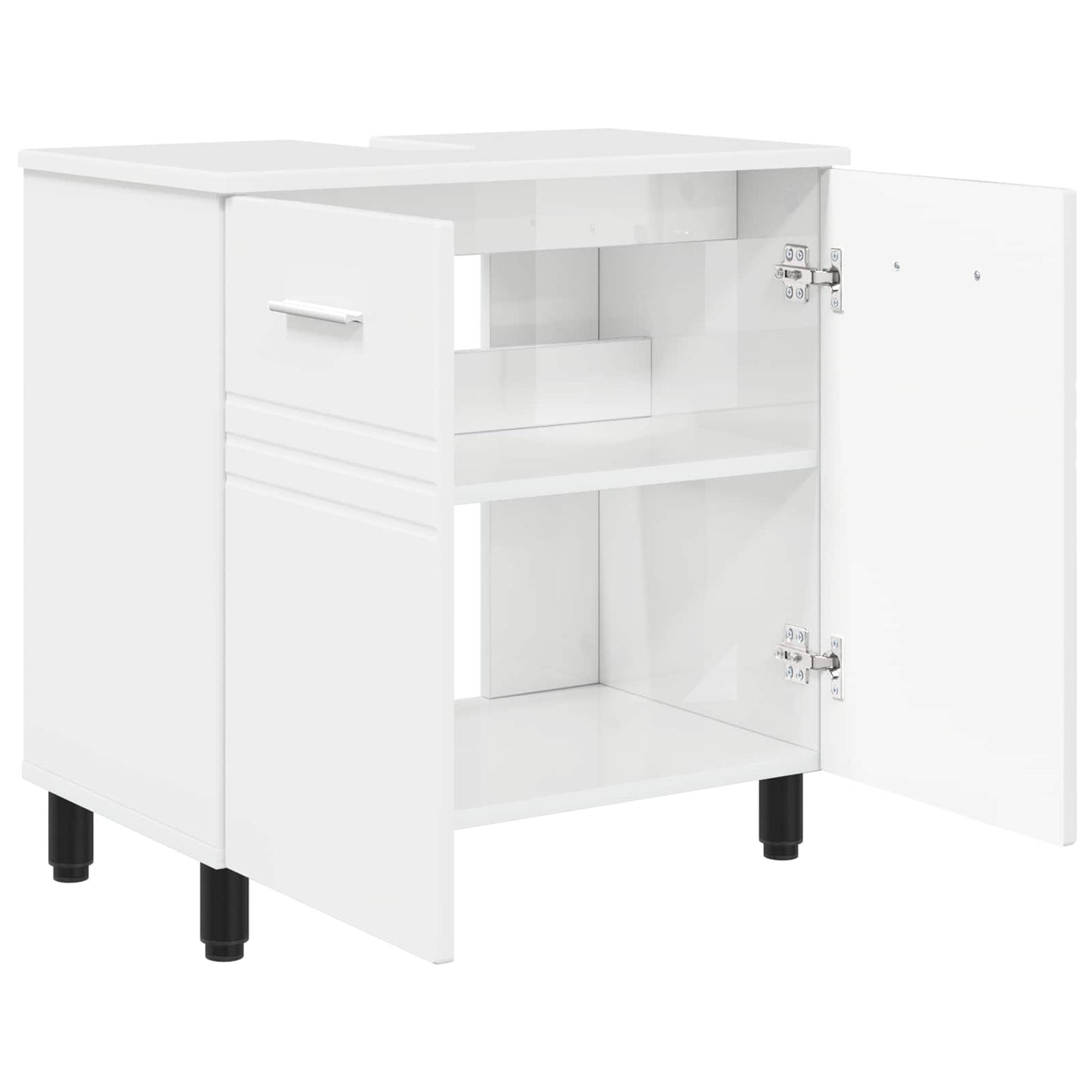 vidaXL Έπιπλο μπάνιου Γυαλιστερό Λευκό 60 x 35 x 60 εκ.