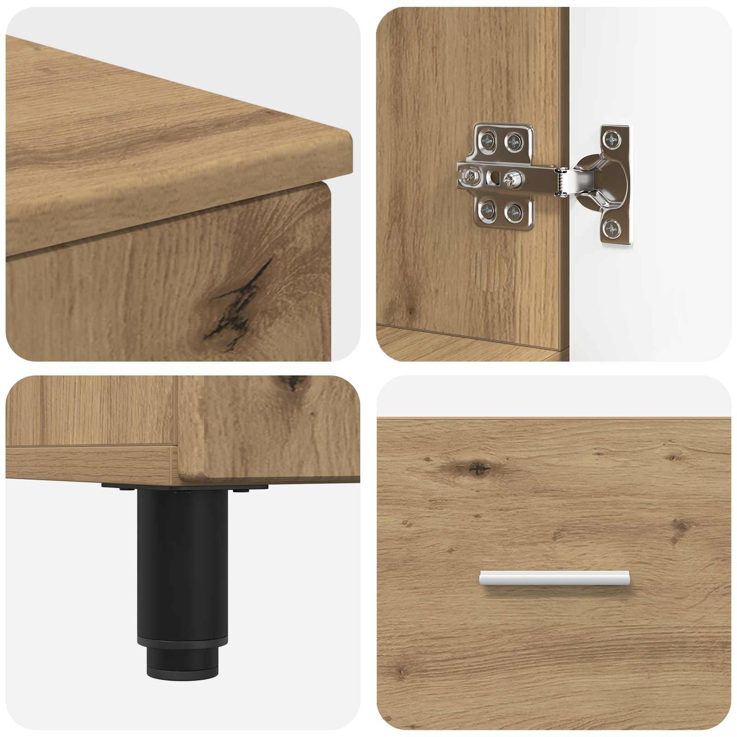 vidaXL Έπιπλο μπάνιου Artisan Δρυς 60 x 35 x 60 εκ. Επεξεργασμένο Ξύλο