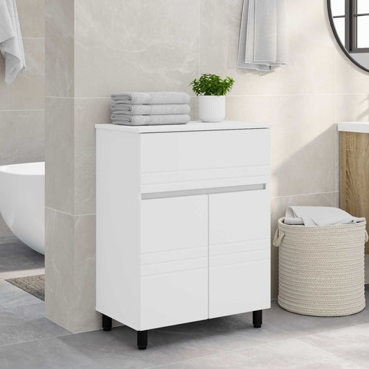 vidaXL Έπιπλο μπάνιου Λευκό 60 x 35 x 80 εκ Επεξεργασμένο Ξύλο