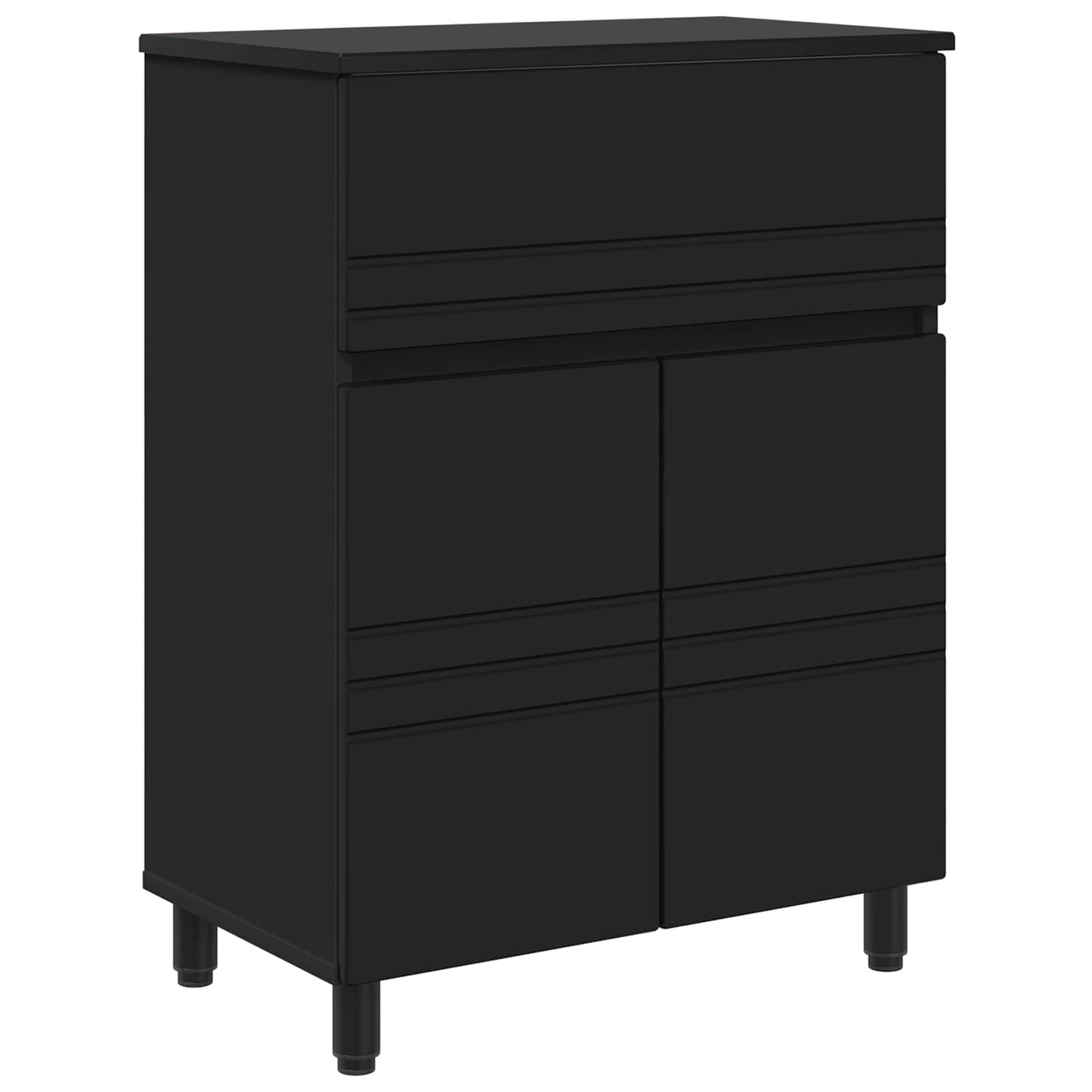 vidaXL Έπιπλο μπάνιου Μαύρο 60 x 35 x 80 εκ Επεξεργασμένο Ξύλο
