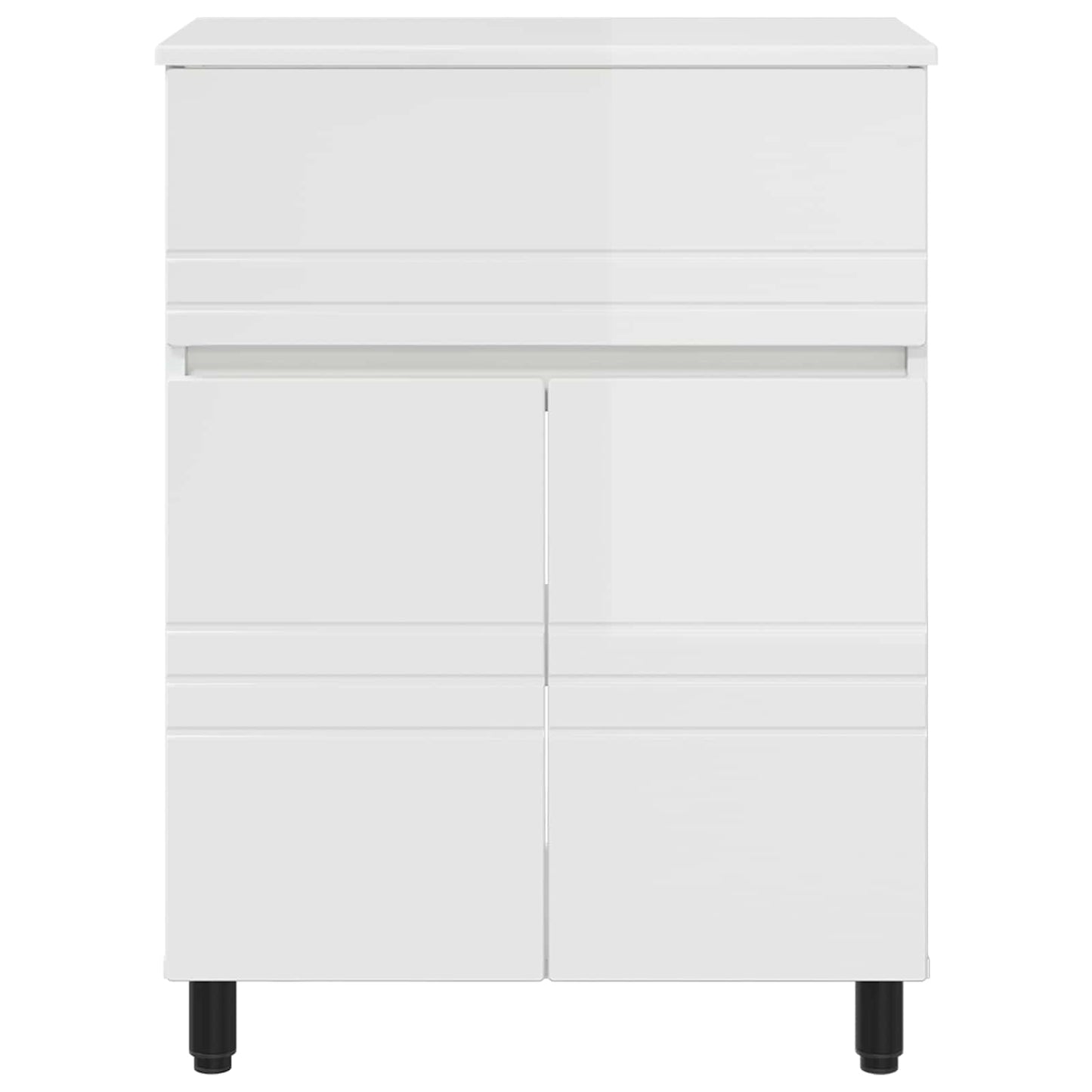 vidaXL Έπιπλο μπάνιου Γυαλιστερό Λευκό 60 x 35 x 80 εκ