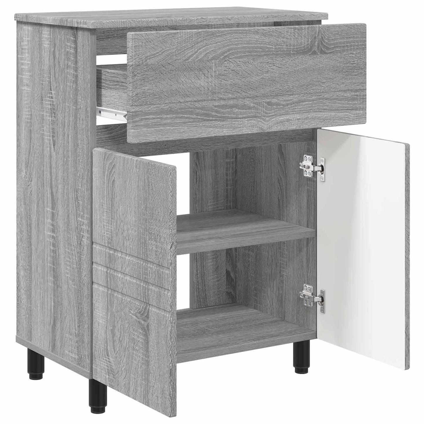 vidaXL Έπιπλο μπάνιου Γκρι Sonoma 60 x 35 x 80 εκ Επεξεργασμένο Ξύλο